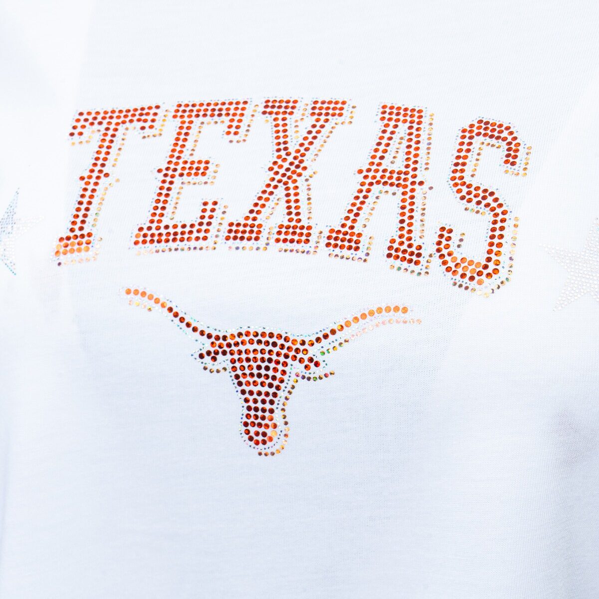 Texas Longhorns Glitter Flowy Crop Tee