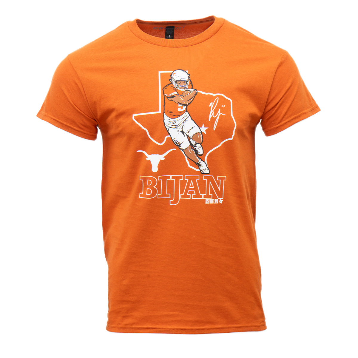 Texas Longhorns NIL Bijan Robinson Texas State Outline Tee