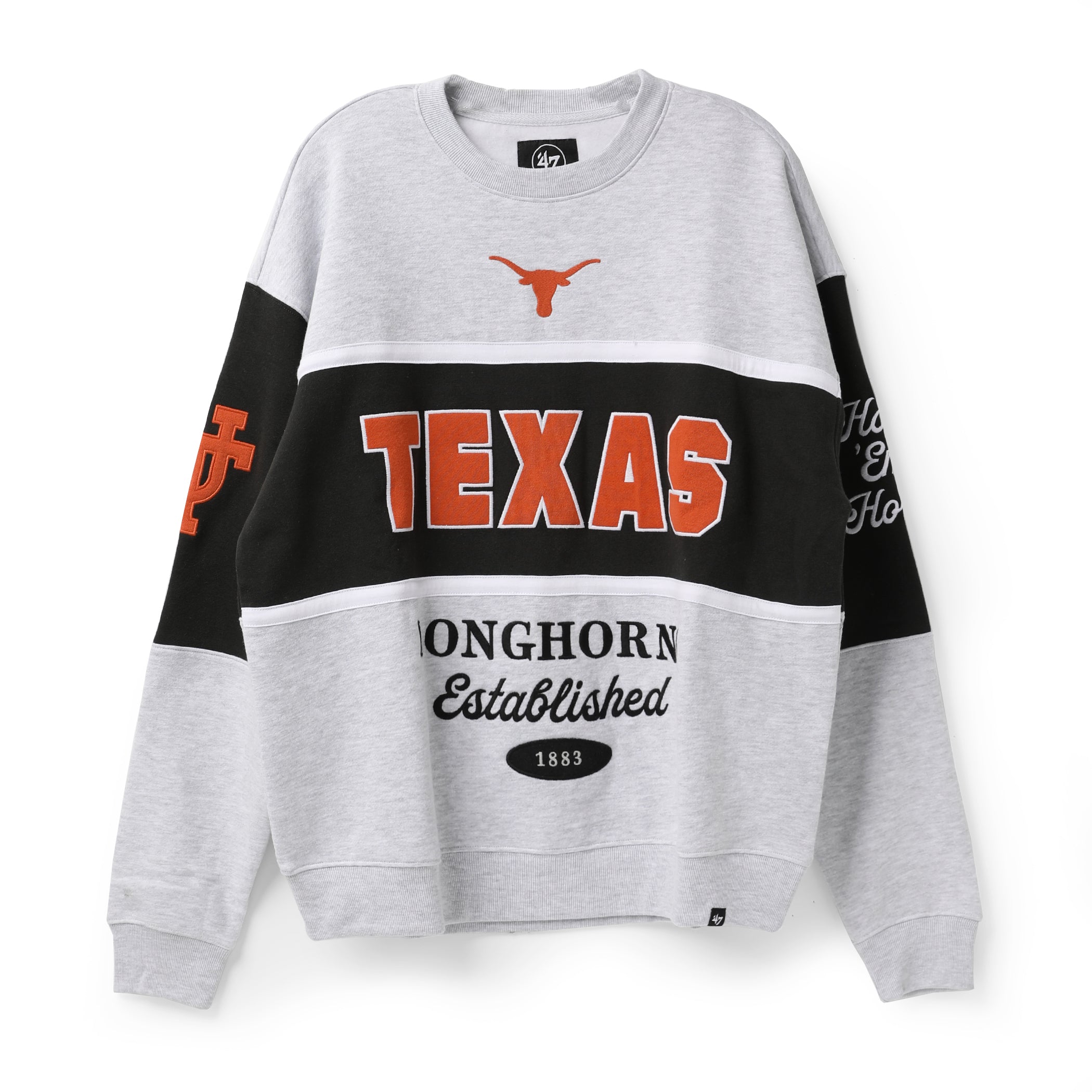 Texas Longhorns '47 Blockfield All Over Fleece Crew