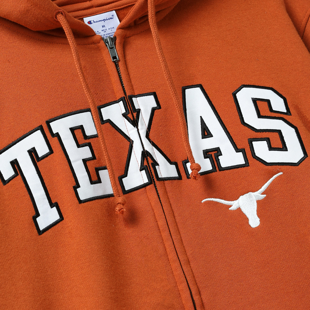 Champion Texas Longhorns Skybox Contrast Full Zip Fleece Hoodie