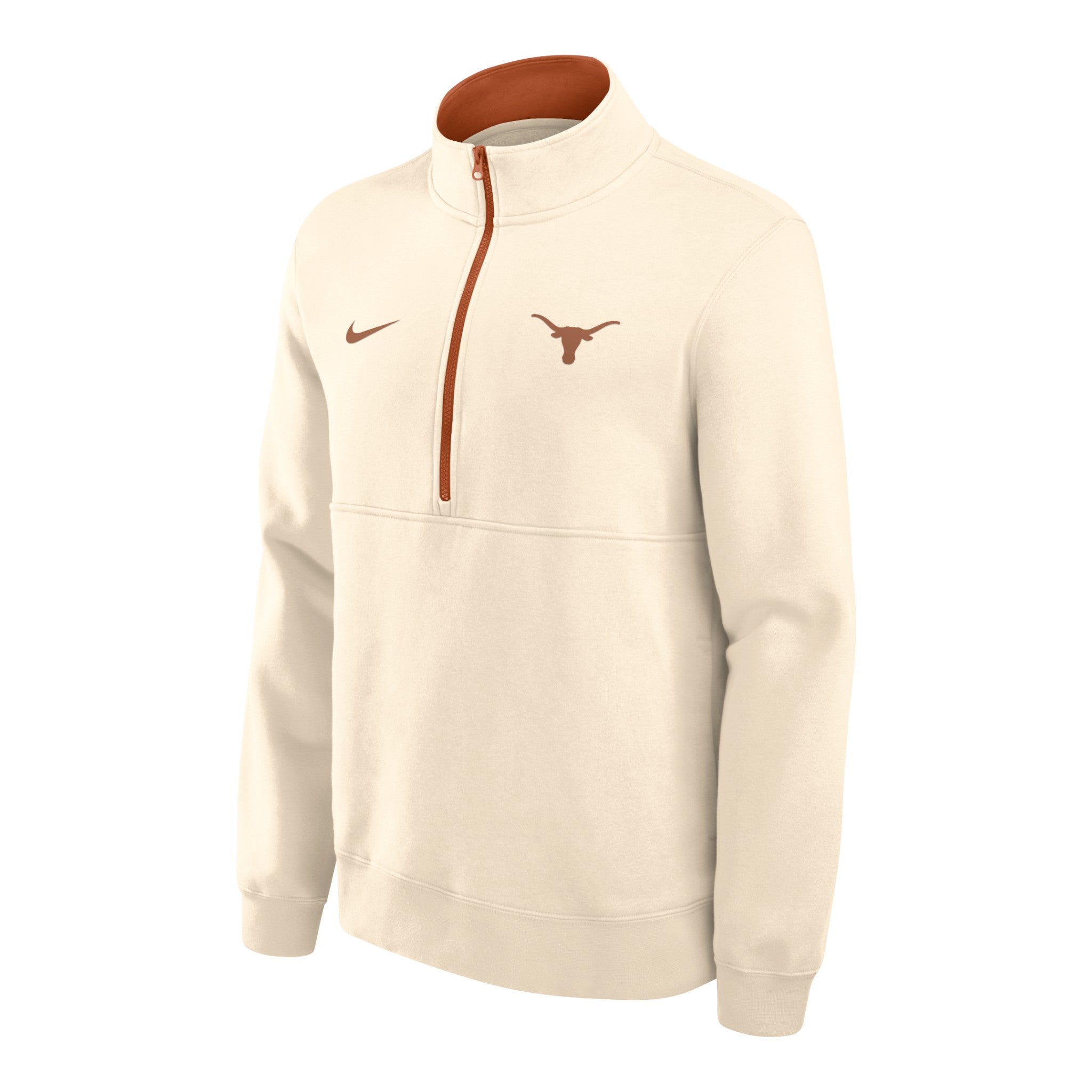 Nike Texas Longhorns Primetime Club Primary Logo Fleece Half Zip