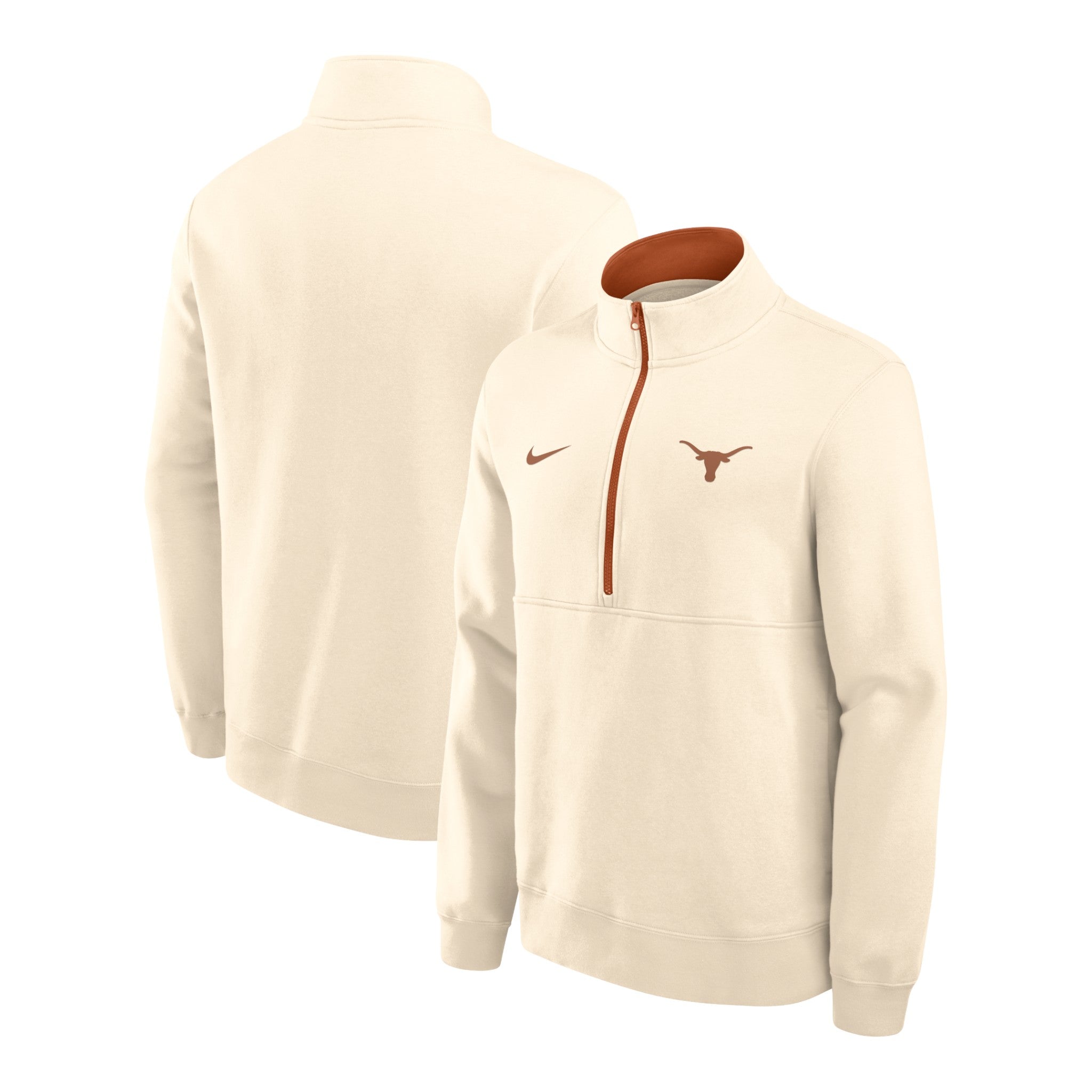 Nike Texas Longhorns Primetime Club Primary Logo Fleece Half Zip