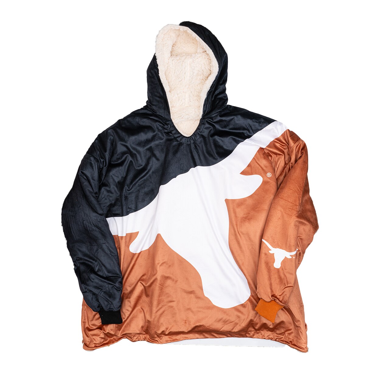 Texas Longhorns Reversible Colorblock Blanket Fleece Hoodeez