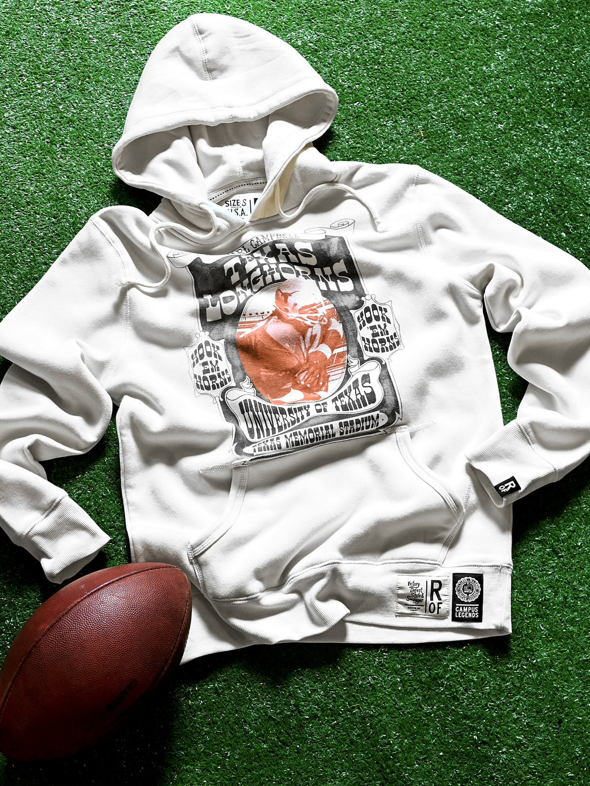 Roots of Fight Texas Longhorns Tornado Fleece Earl Campbell Hoodie
