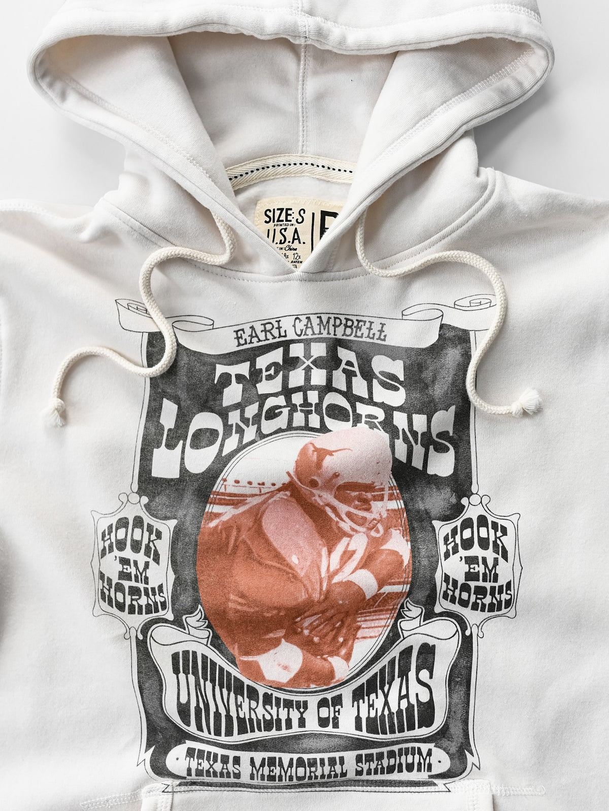 Roots of Fight Texas Longhorns Tornado Fleece Earl Campbell Hoodie