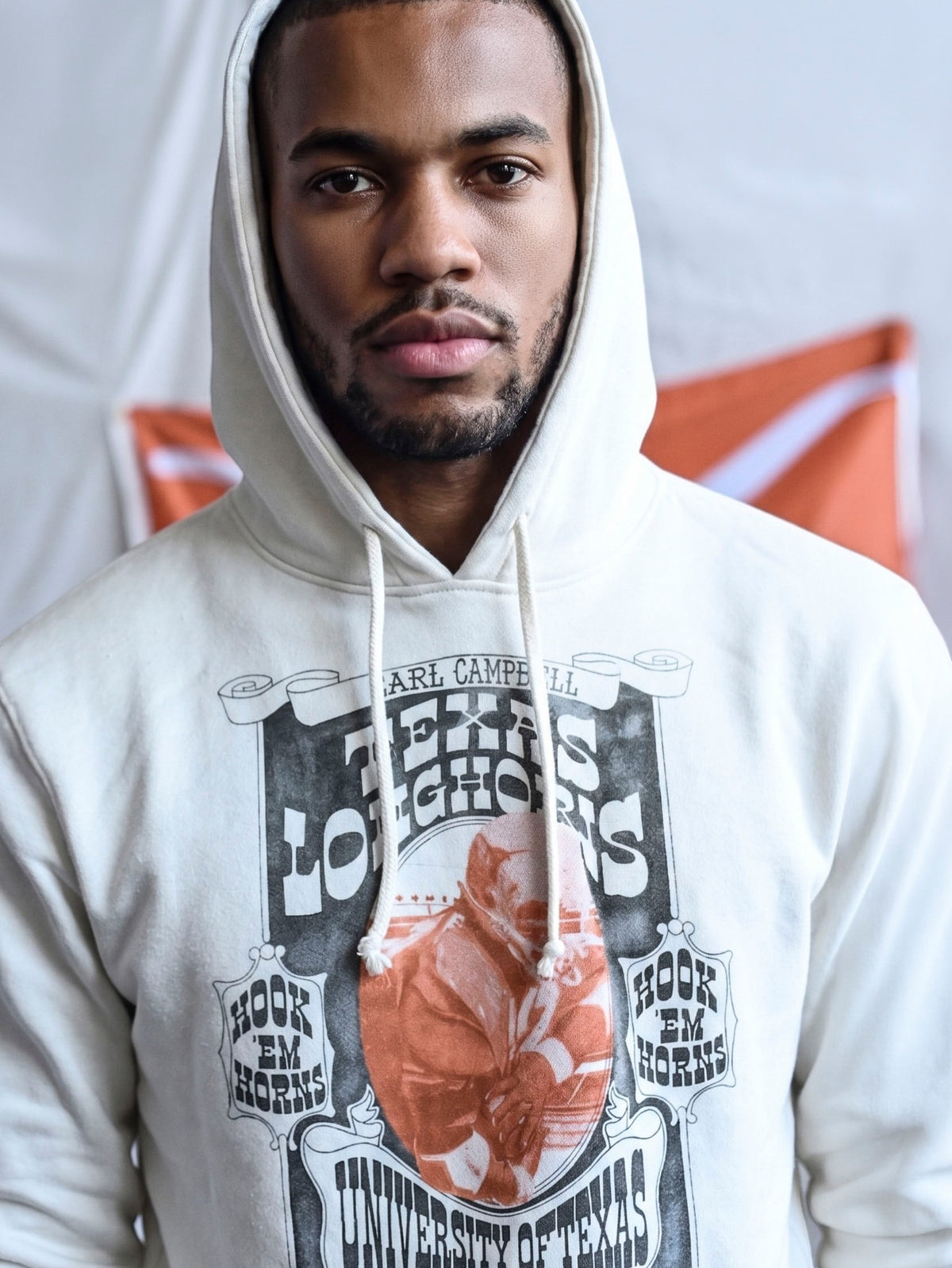 Roots of Fight Texas Longhorns Tornado Fleece Earl Campbell Hoodie
