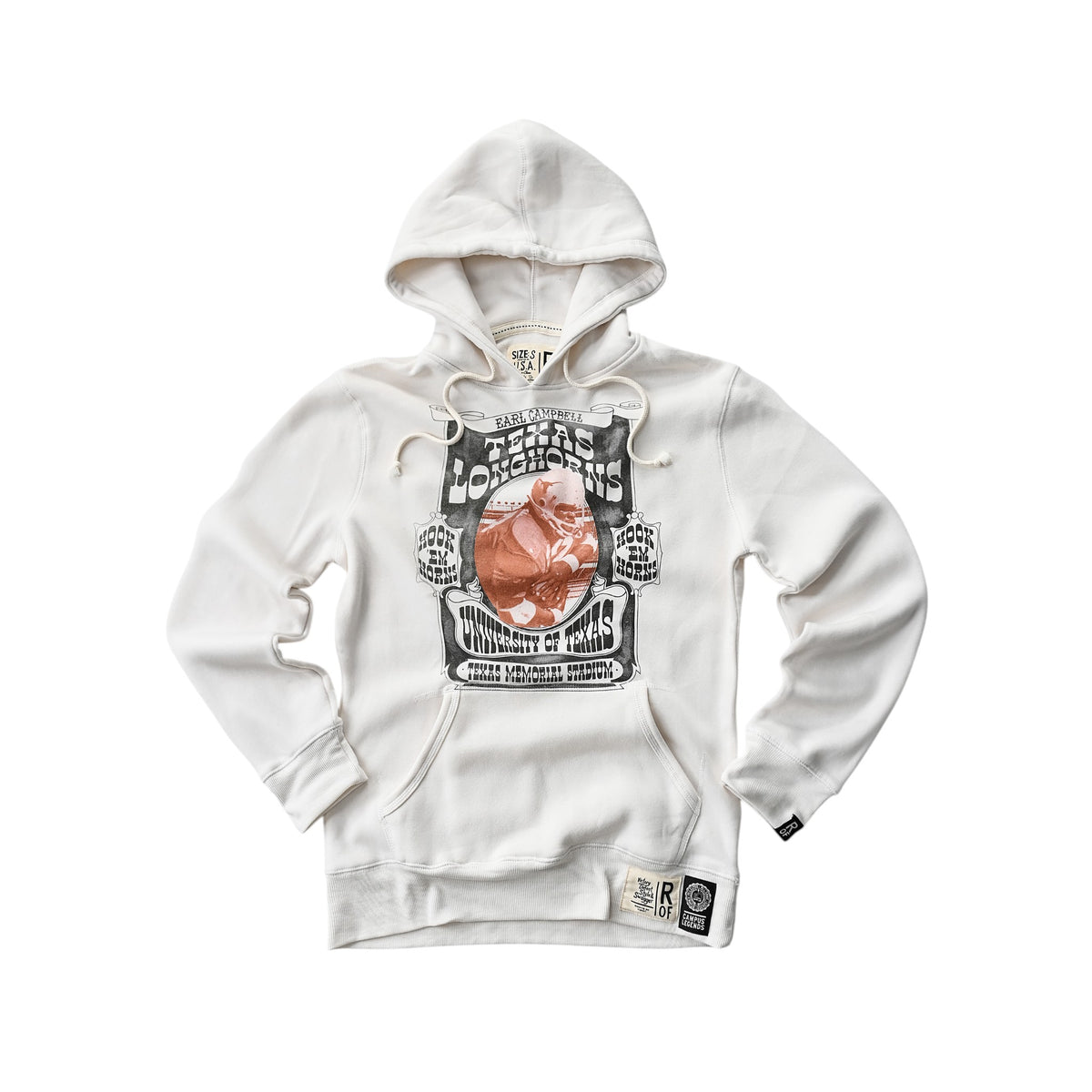 Roots of Fight Texas Longhorns Tornado Fleece Earl Campbell Hoodie