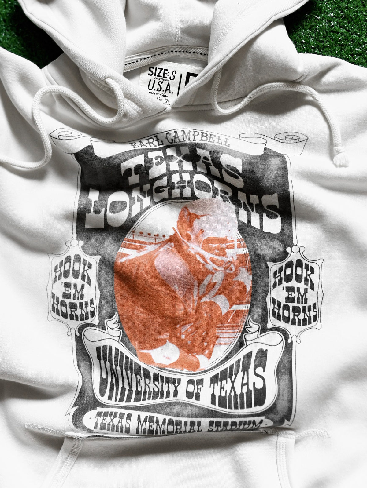 Roots of Fight Texas Longhorns Tornado Fleece Earl Campbell Hoodie