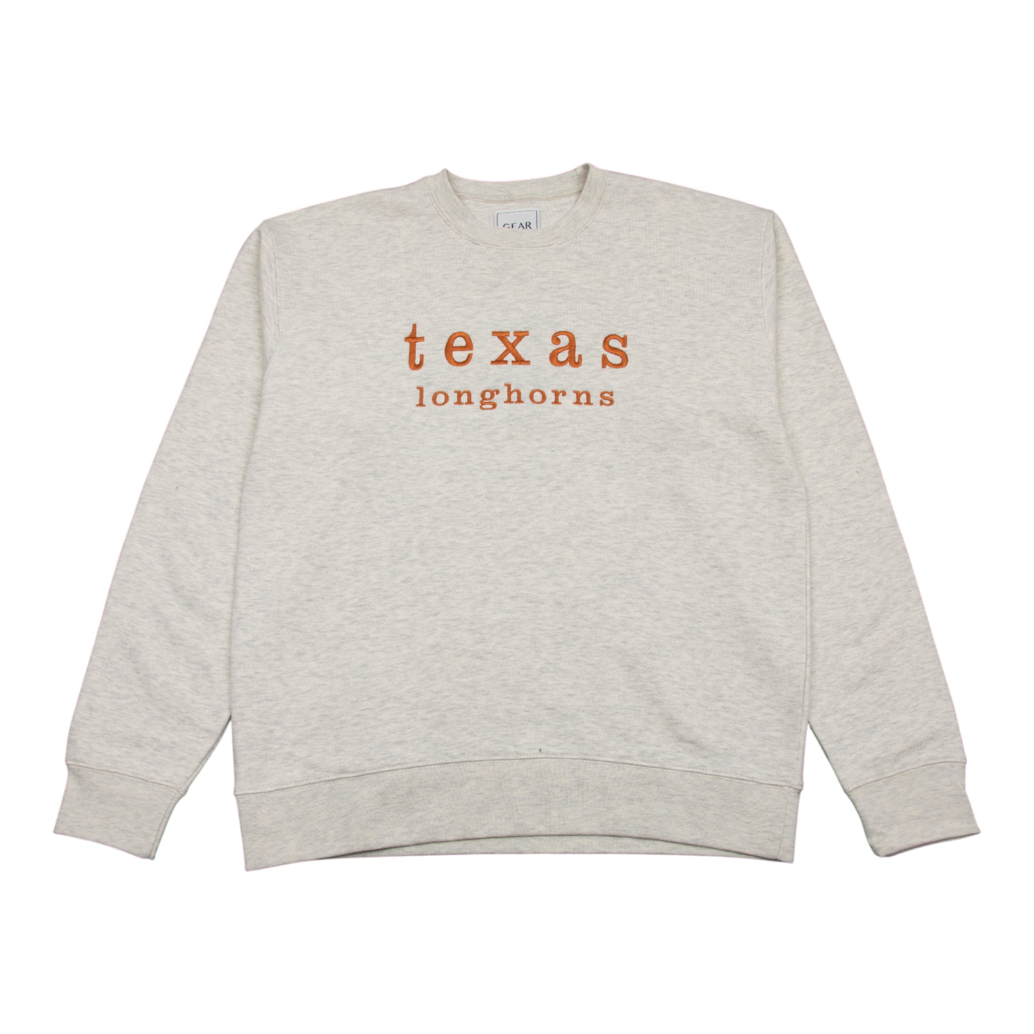 Texas Longhorns Big Cotton Embroidered Crew Sweatshirt