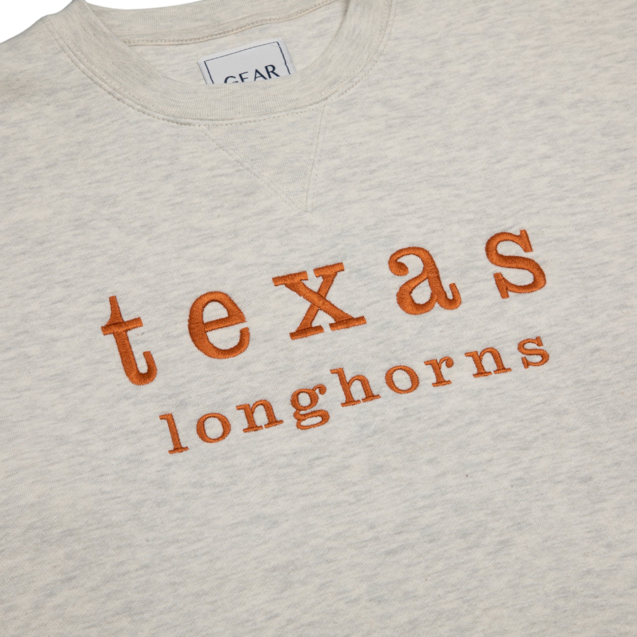 Texas Big Cotton Embroidered Crew Sweatshirt