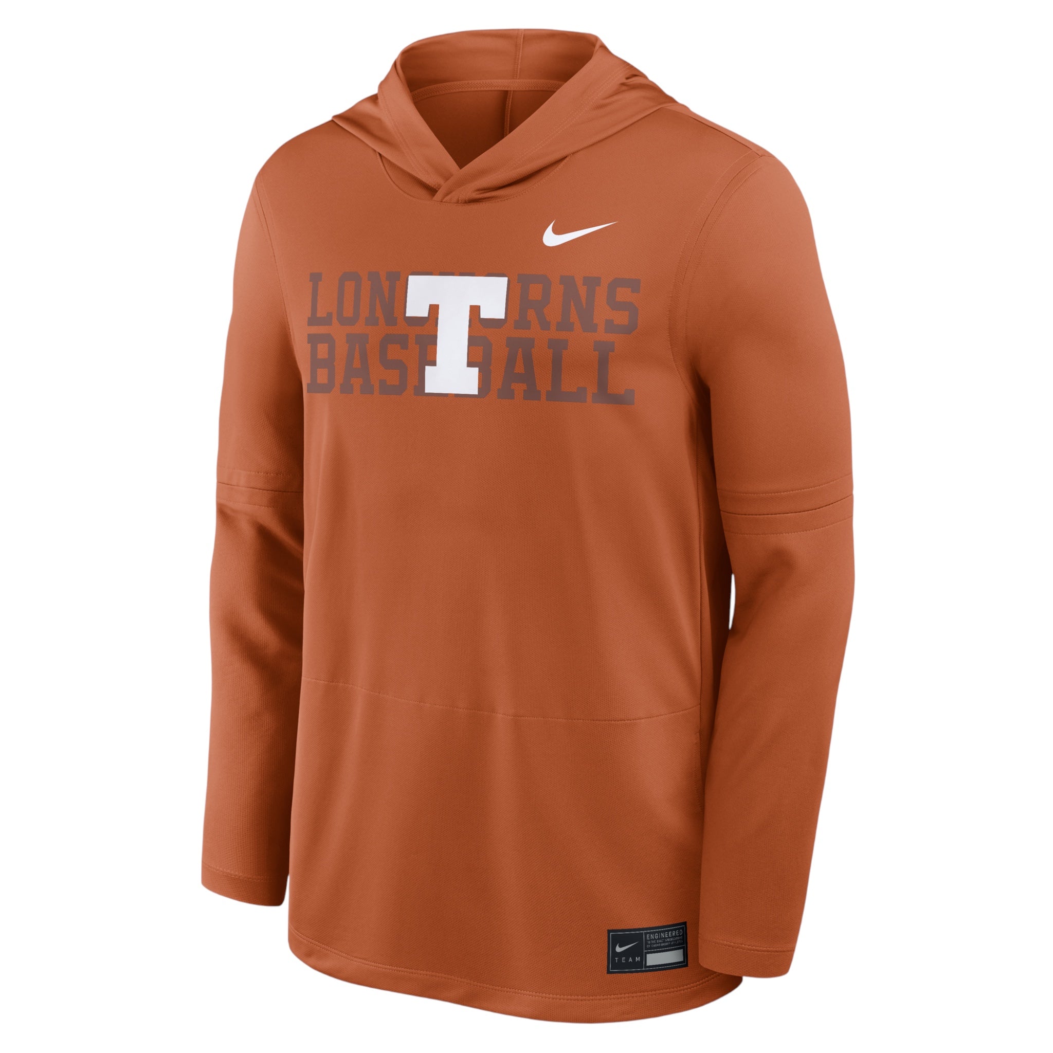Nike Texas Longhorns Long Sleeve Dugout Hoodie Top Burnt Orange