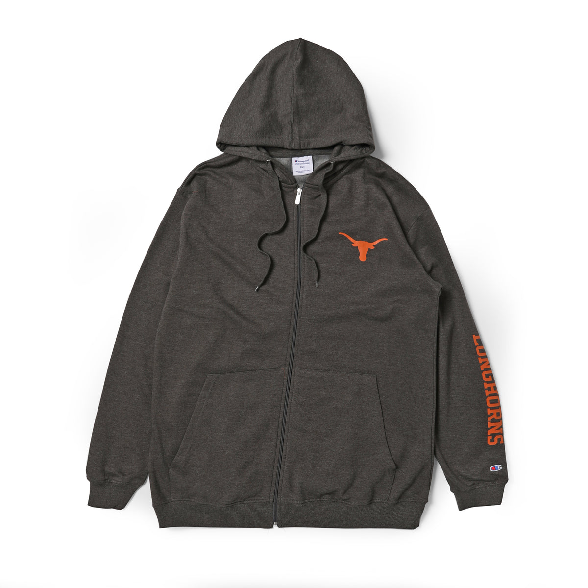 Extended Sizes Champion Texas Longhorns Fleece Full Zip Hoodie