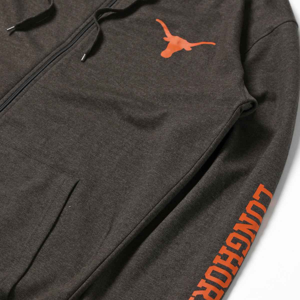 Extended Sizes Champion Texas Longhorns Fleece Full Zip Hoodie