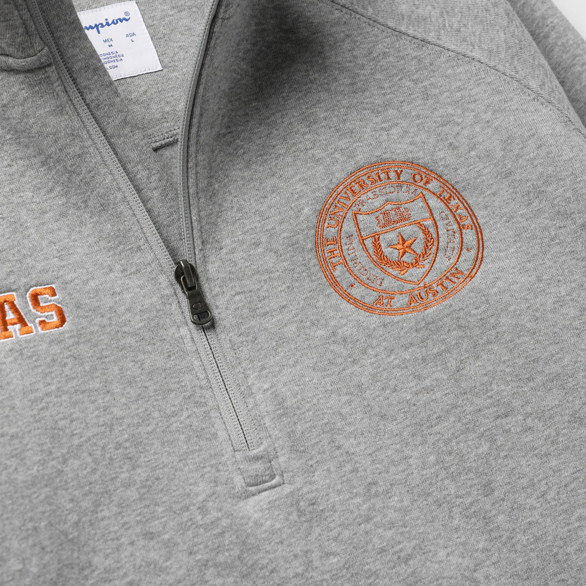 Champion Texas Longhorns Block Presidential Seal Fleece Quarter Zip