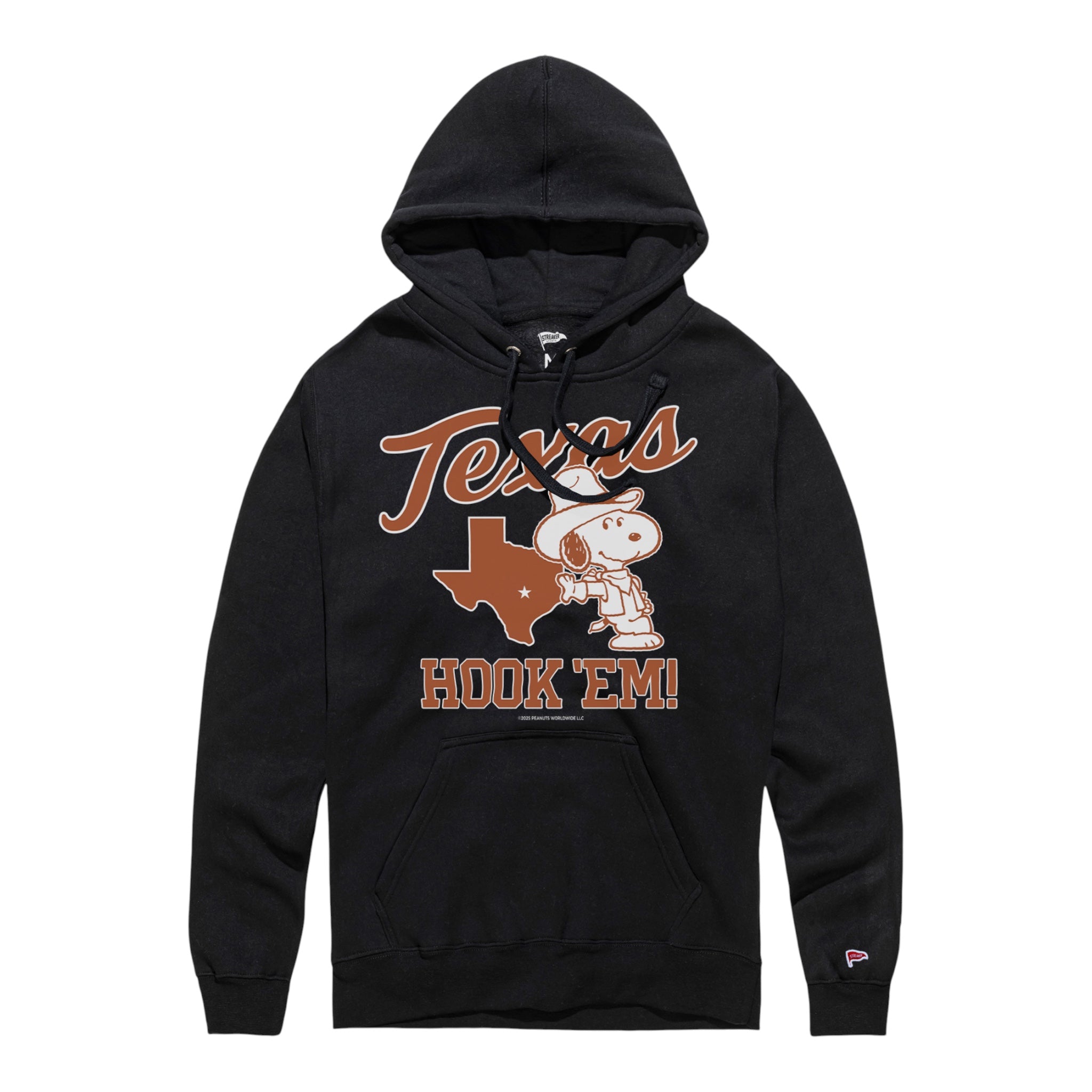 Snoopy Texas Cowboy Fleece Hoodie Black