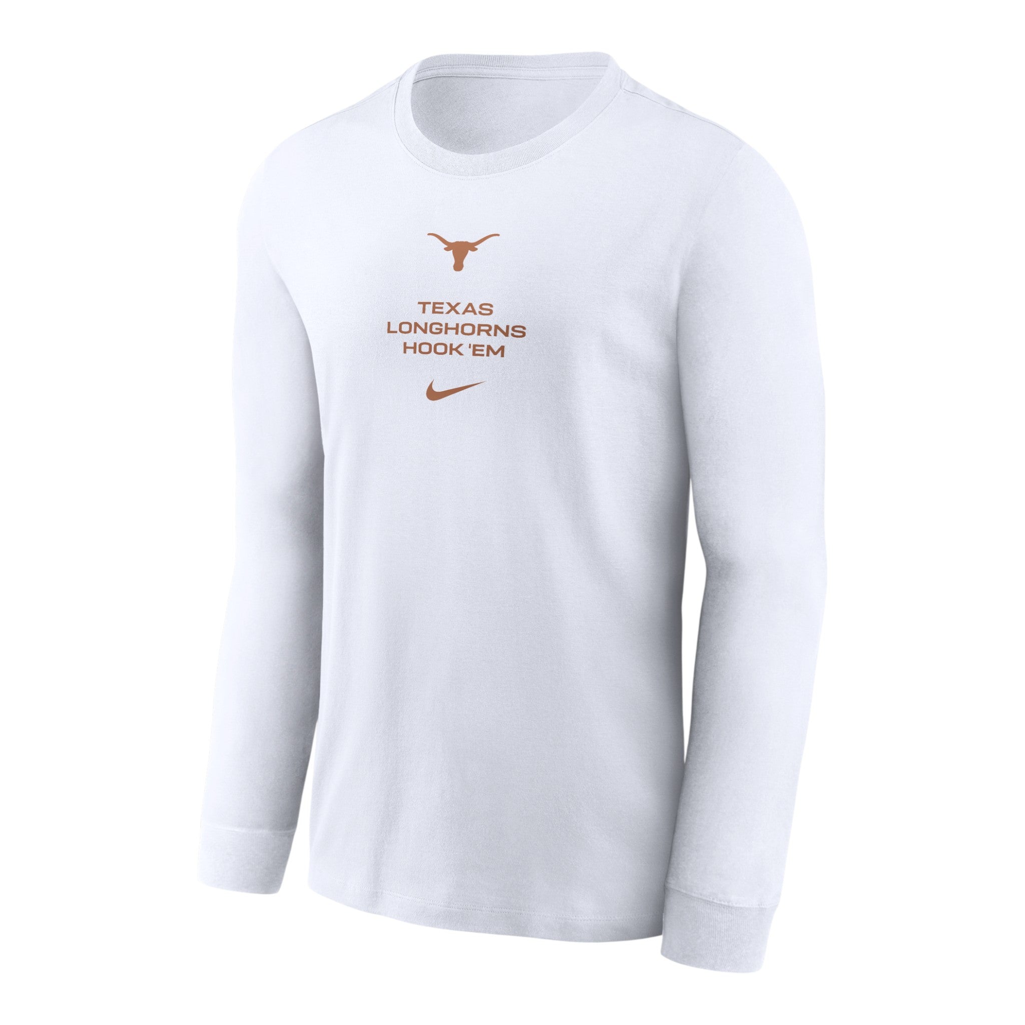 Nike Texas Longhorns Sideline Center Stacked Long Sleeve Tee