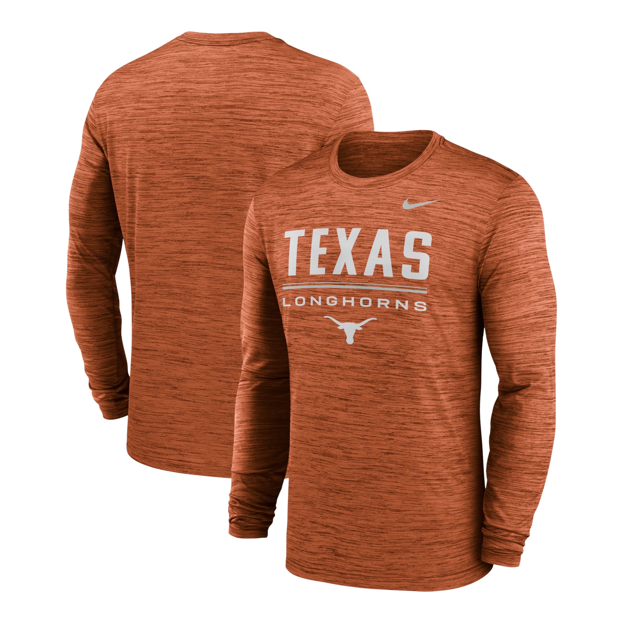 Nike Texas Longhorns Sideline Velocity Spellout Long Sleeve Tee