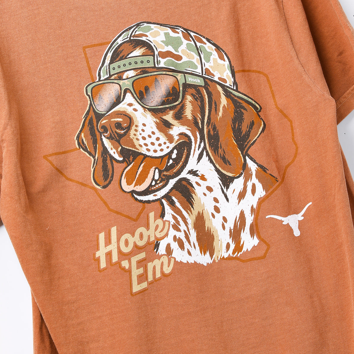 Texas Longhorns Comfort Colors Hunting Dog Short Sleeve Tee