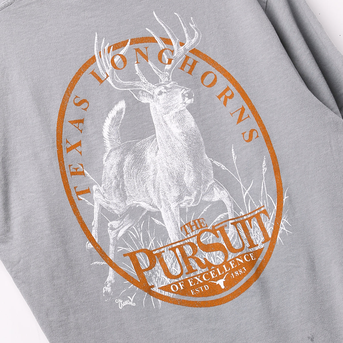 Texas Longhorns Comfort Colors Deer Pursuit of Excellence Short Sleeve Tee