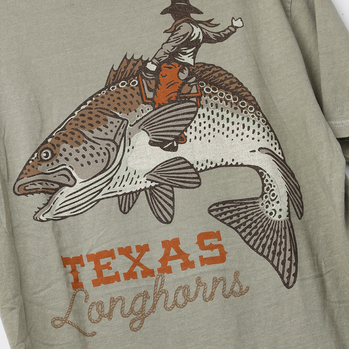 Texas Longhorns Comfort Colors Rodeo Fish Short Sleeve Tee