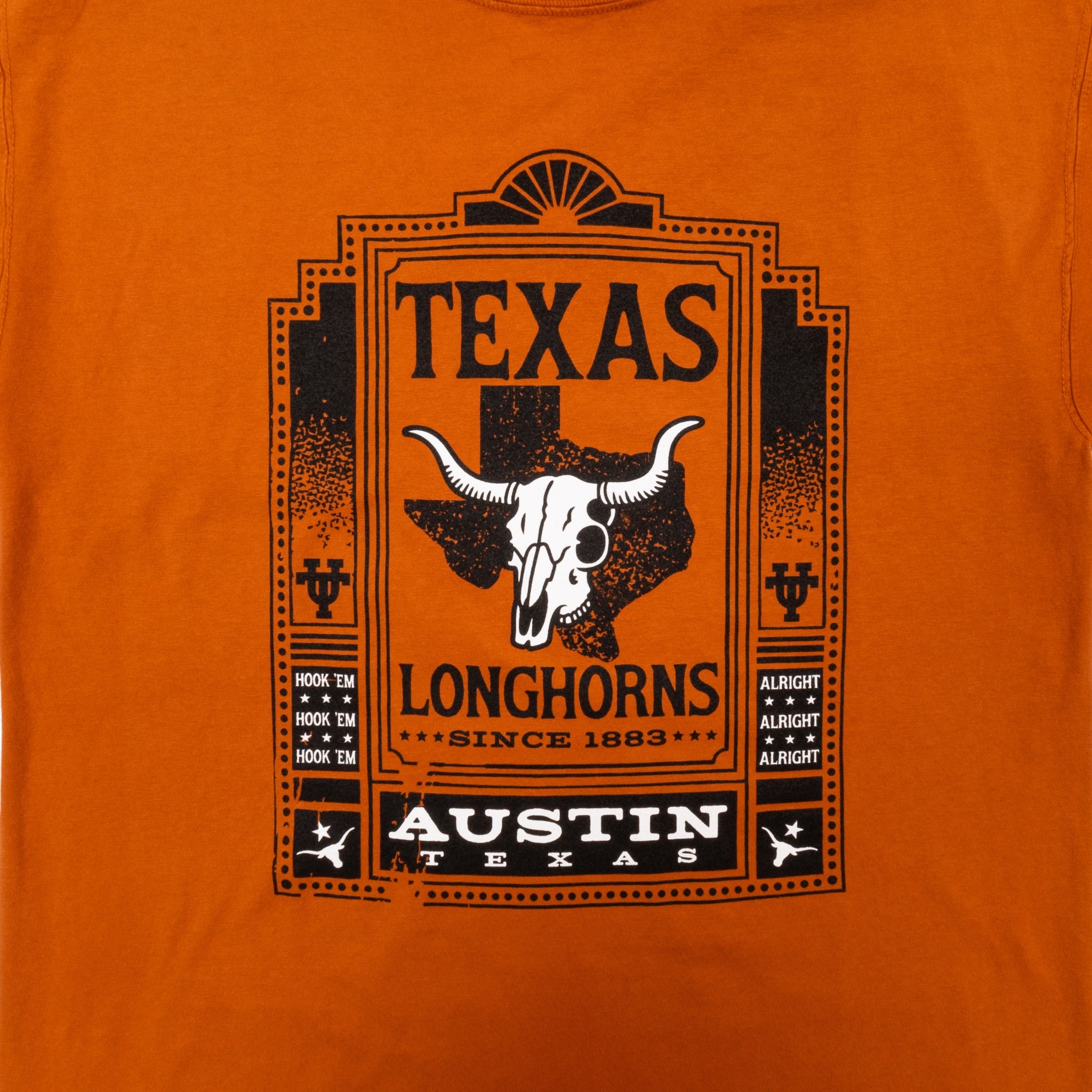Texas Longhorns Skeleton ComfortWash Tee Burnt Orange