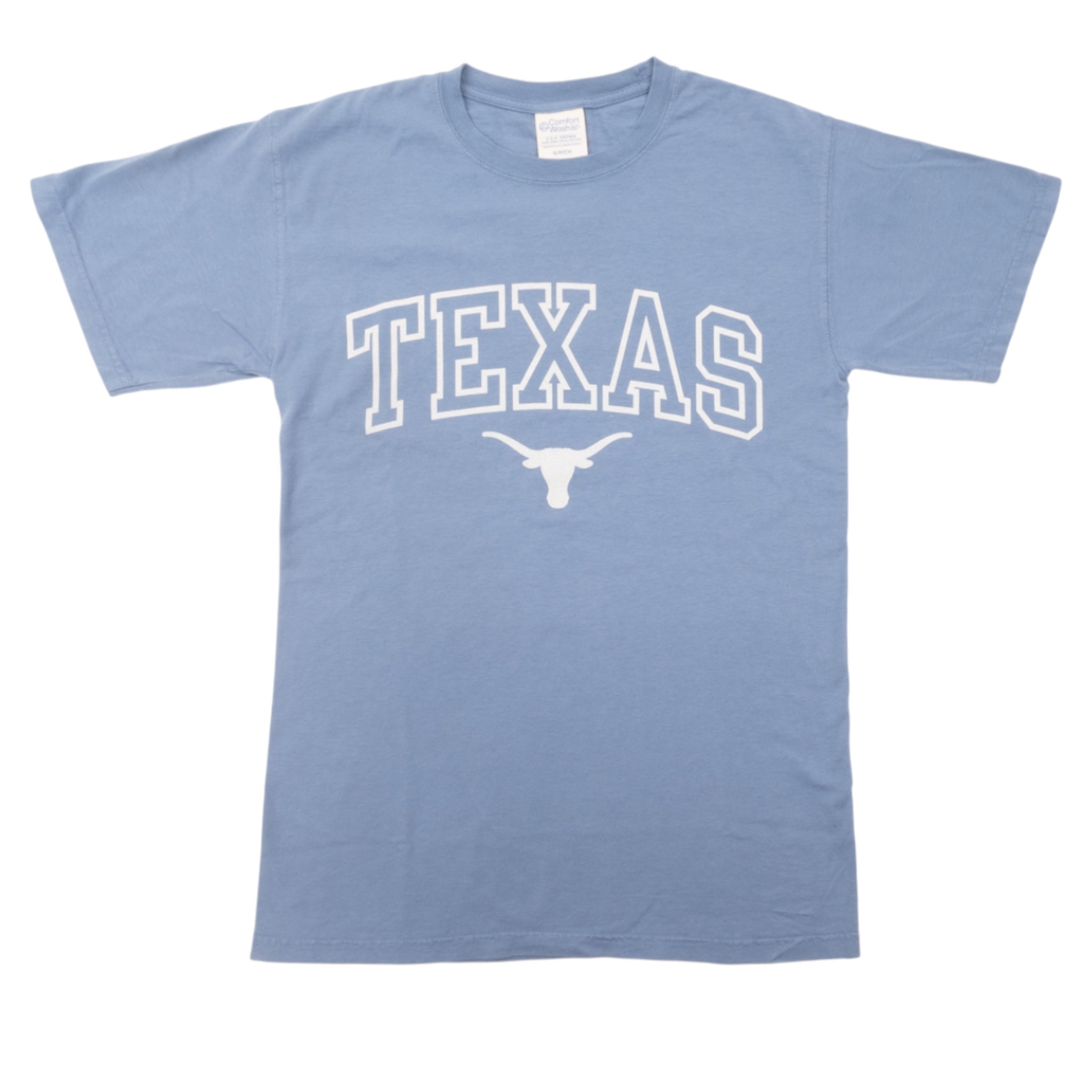 Texas Longhorns Spring Arch Over Bevo ComfortWash Tee Blue