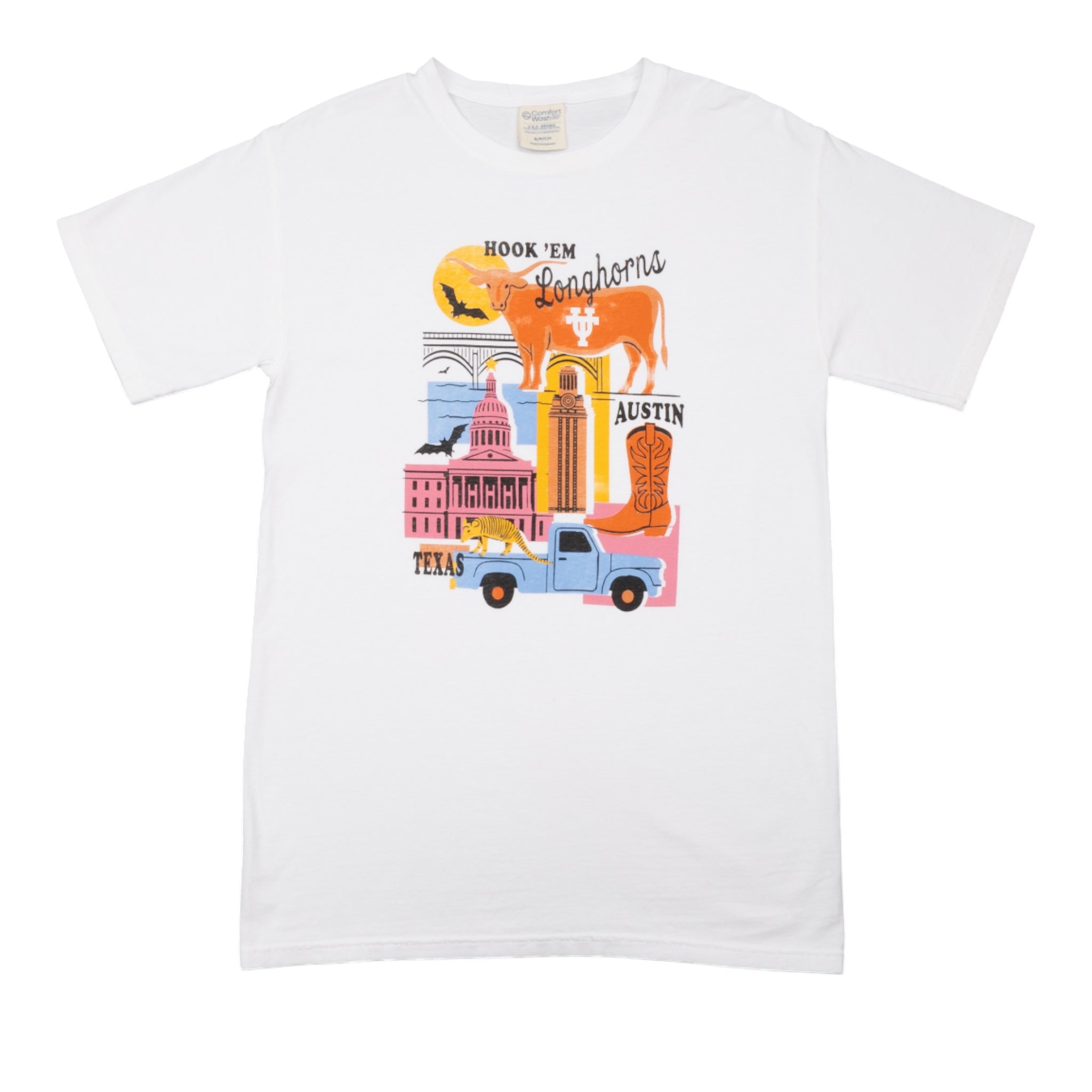 Texas Longhorns Allover Austin ComfortWash Tee