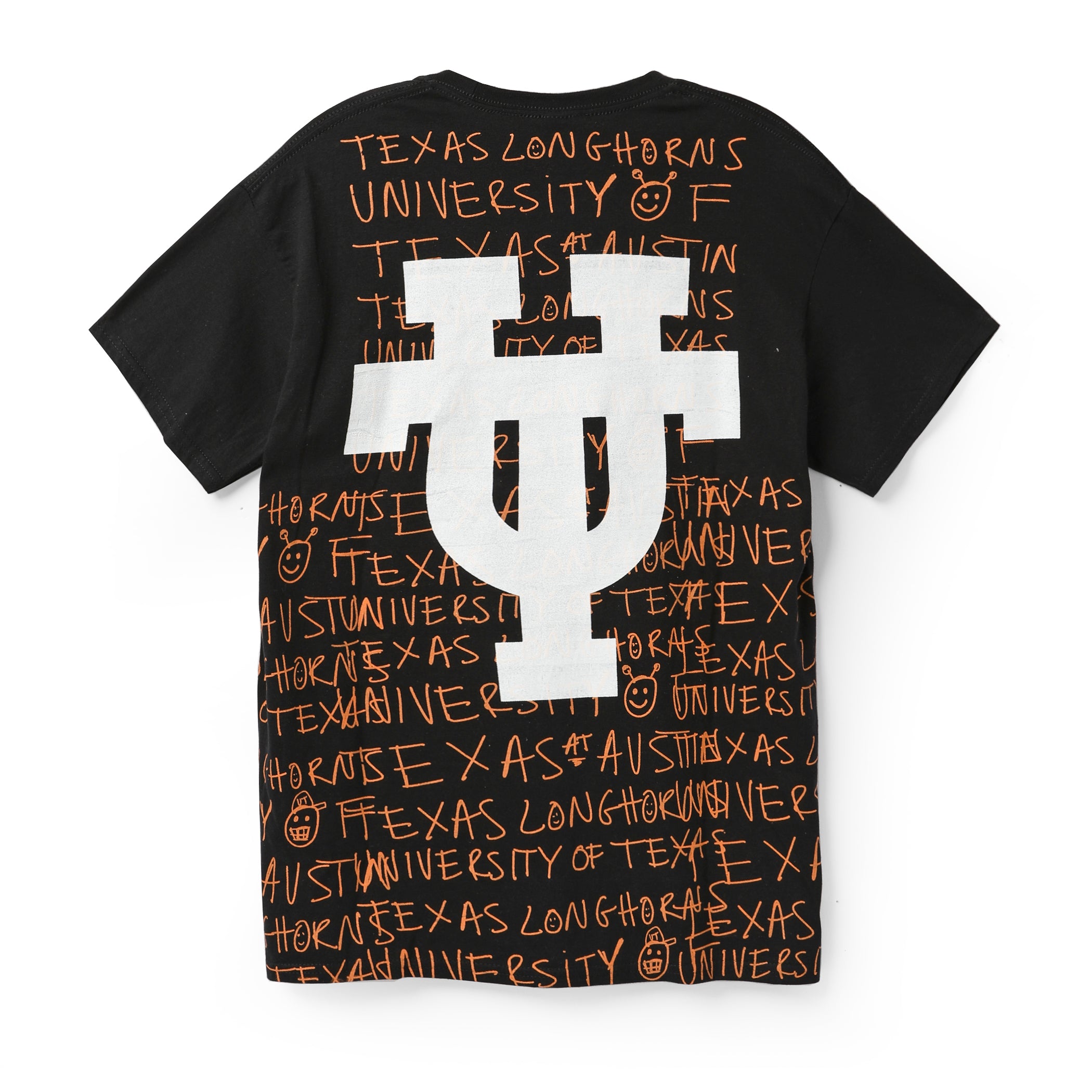 Texas Longhorns Snow Milk Allover Script Tee