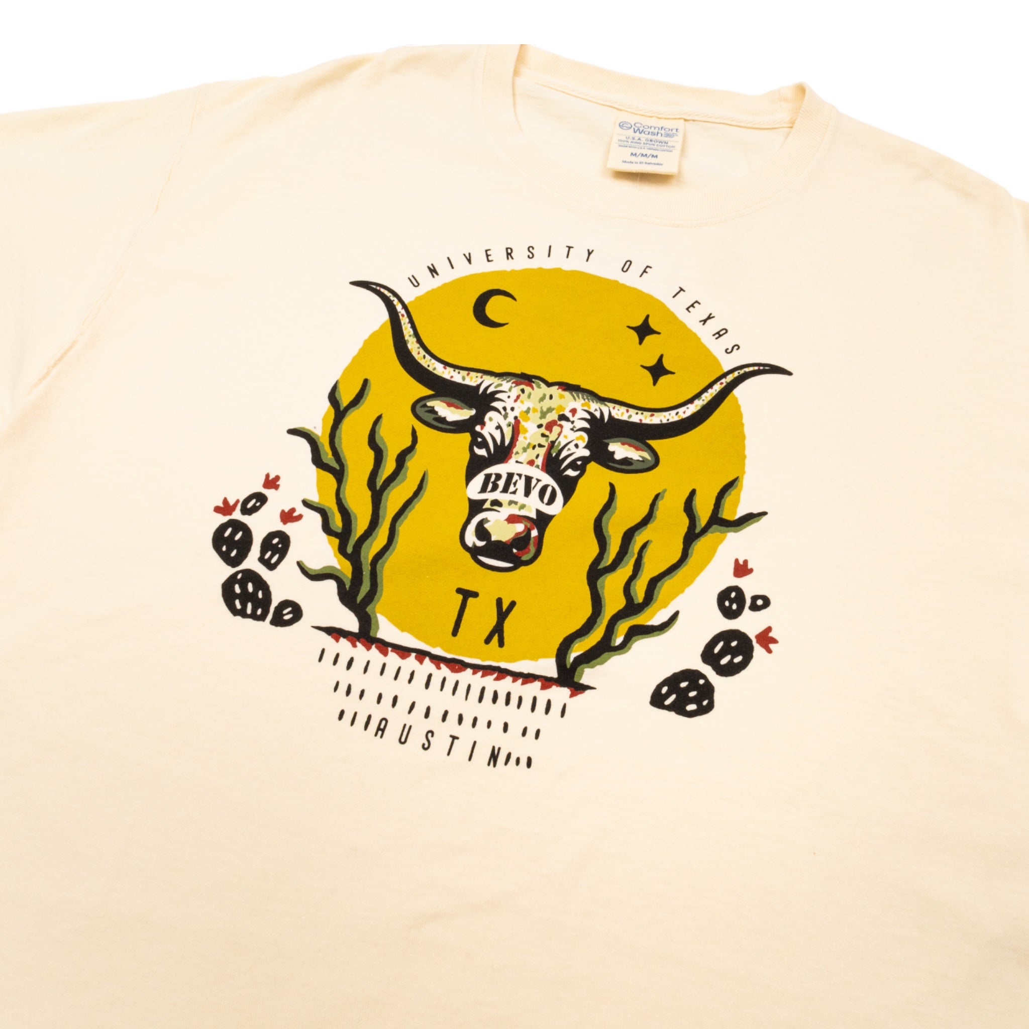 Texas Longhorns Bevo and Sun ComfortWash Tee