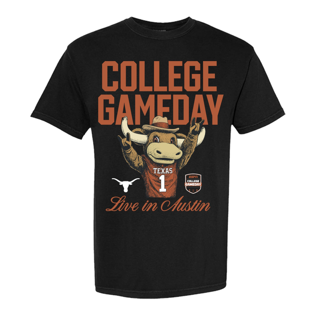 Texas Longhorns Hook Em Live ESPN Gameday Tee