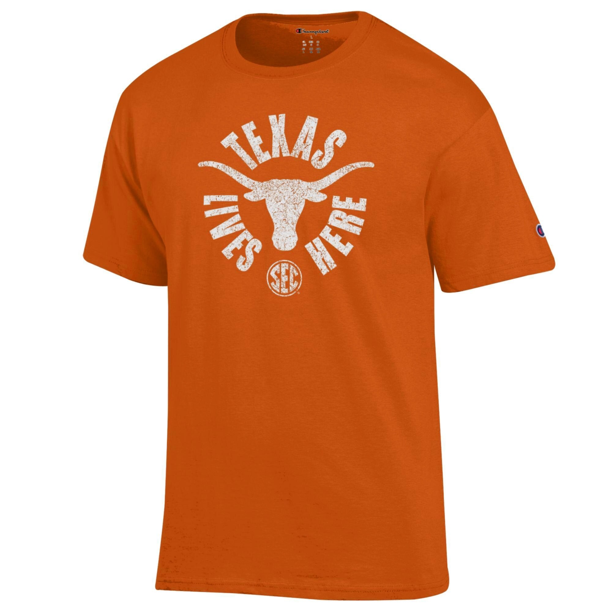 Champion Texas Lives Here Circle SEC Tee