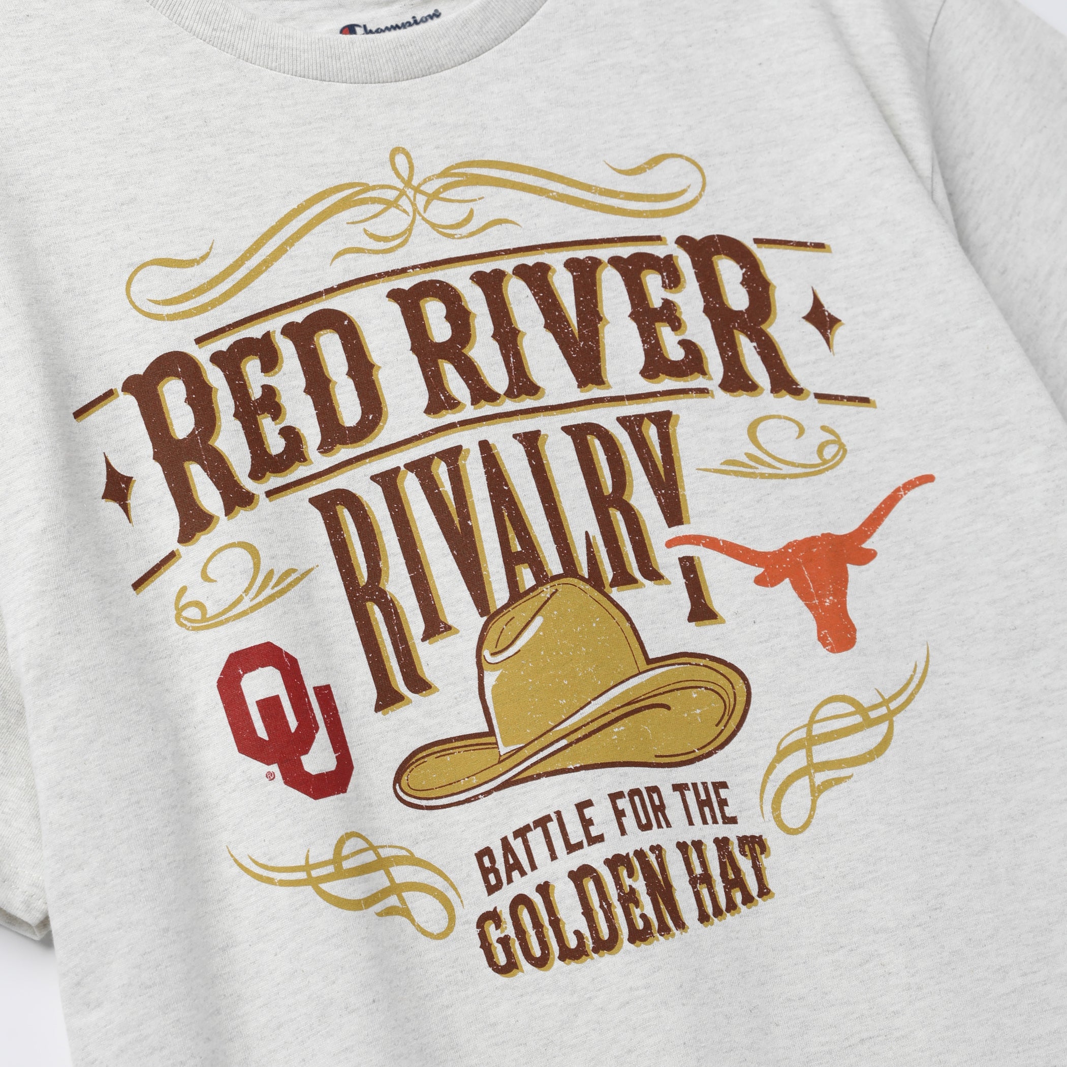 Champion Red River Rivalry Battle for the Golden Hat Tee