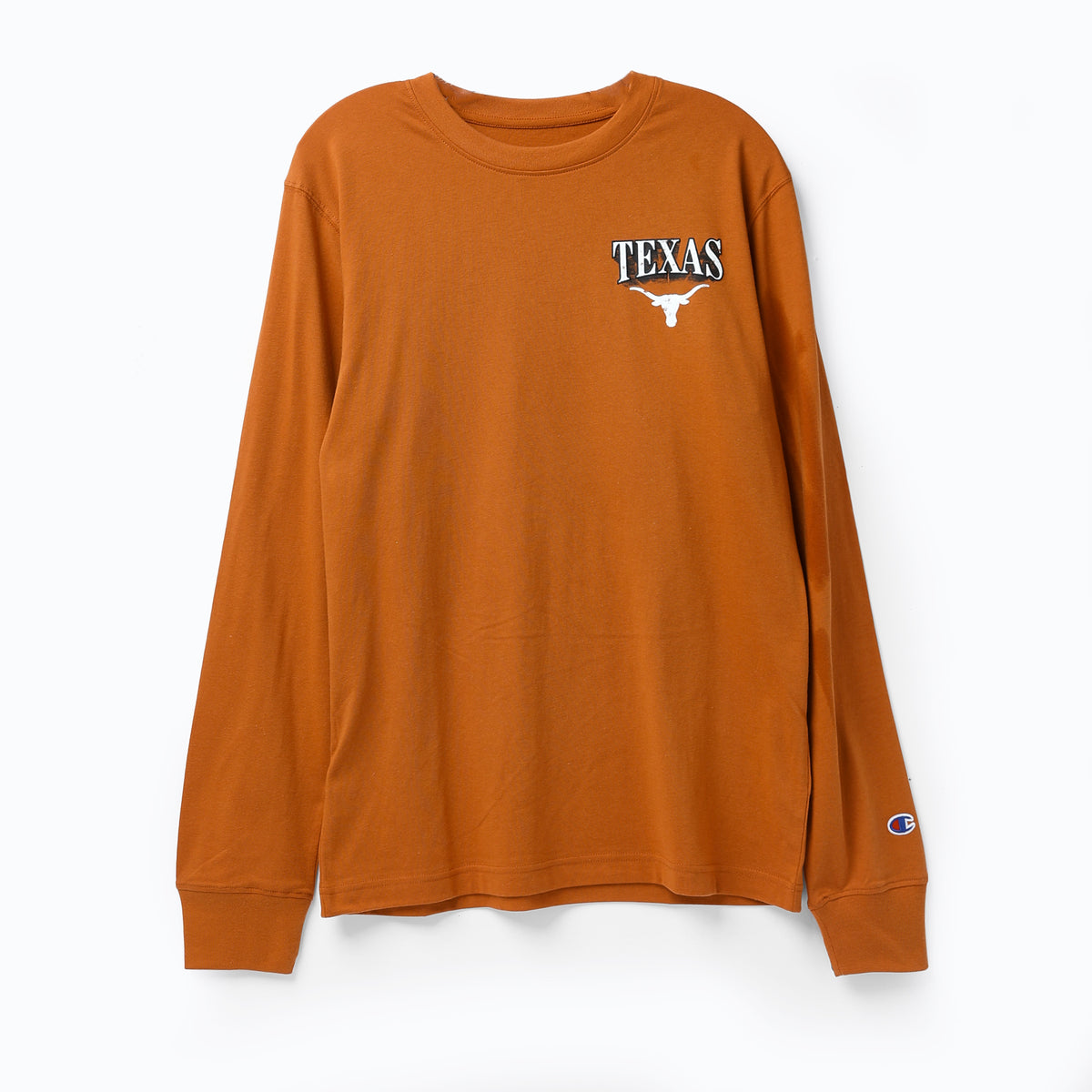 Champion Texas Longhorns Skybox Front and Back Puff Long Sleeve Tee