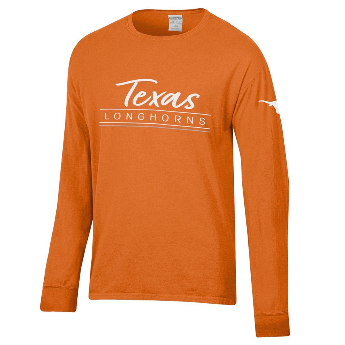 Texas Longhorns Insignia Repeat Long Sleeve ComfortWash Tee