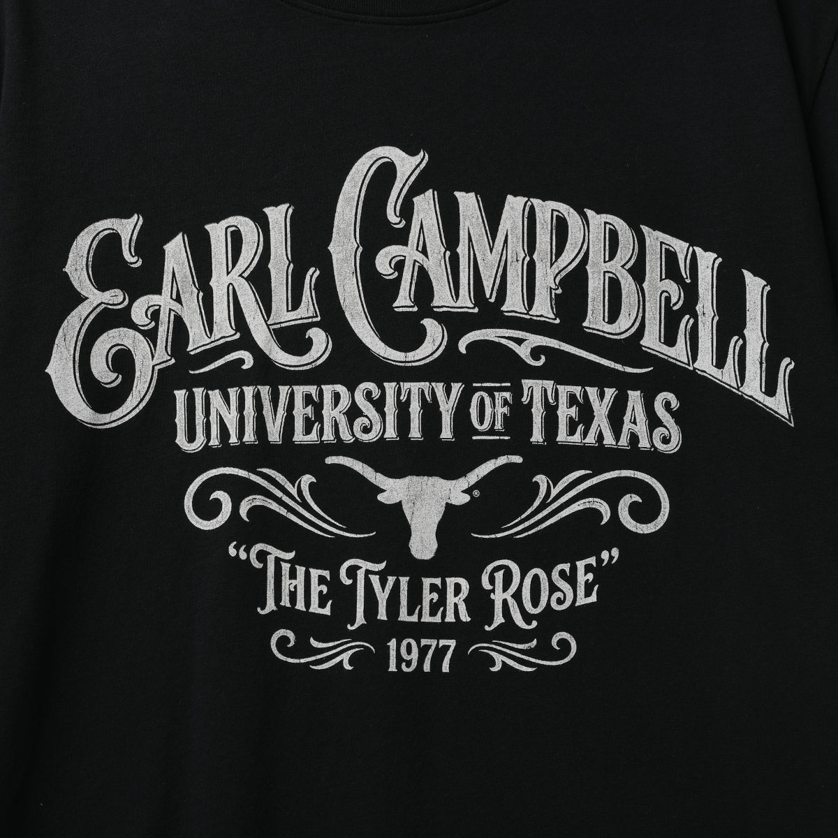 Roots of Fight Texas Longhorns Earl Campbell Script The Tyler Rose Tee