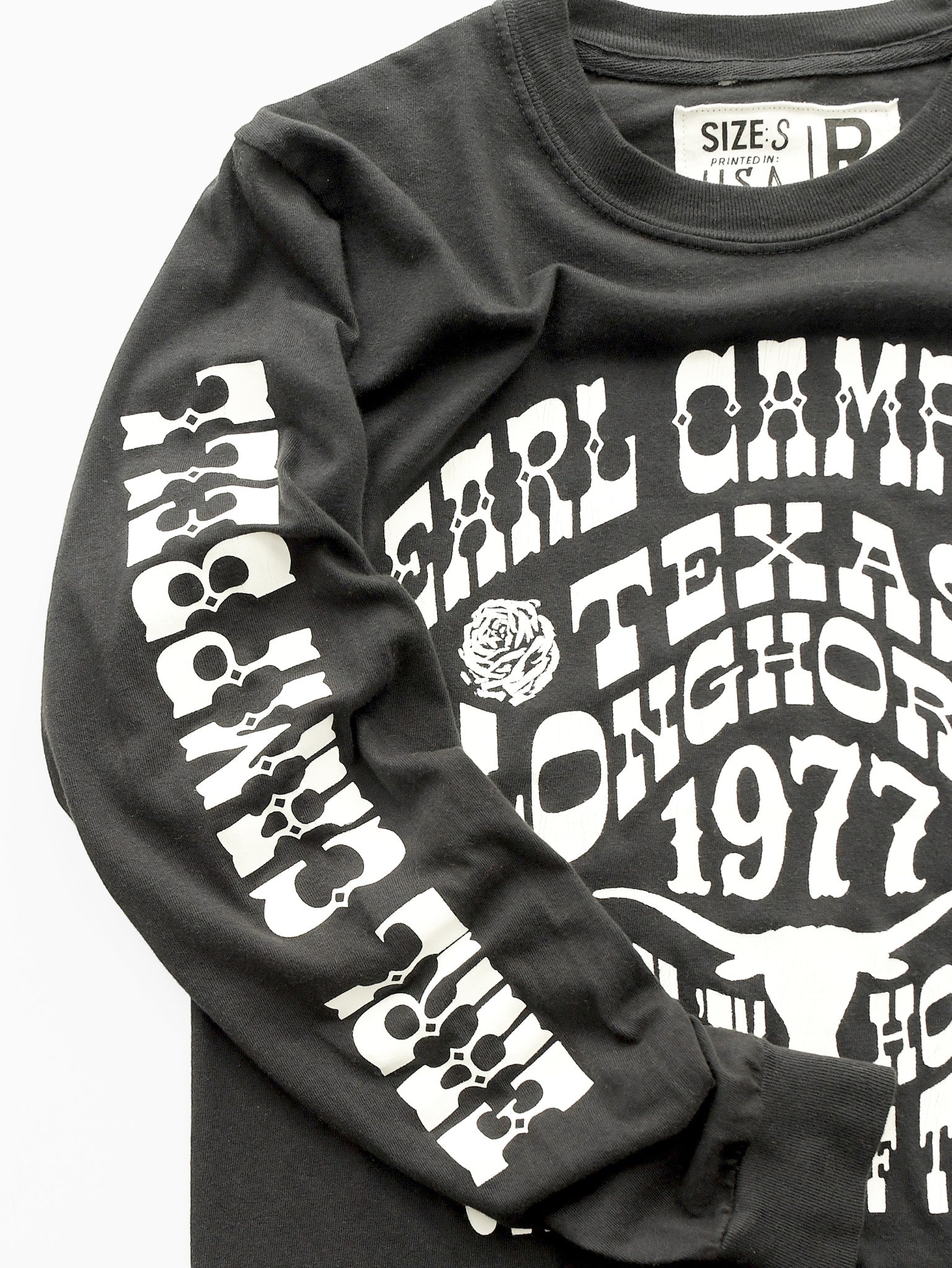 Roots of Fight Texas Longhorns Earl Campbell Groovy Sleeves Long Sleeve Tee