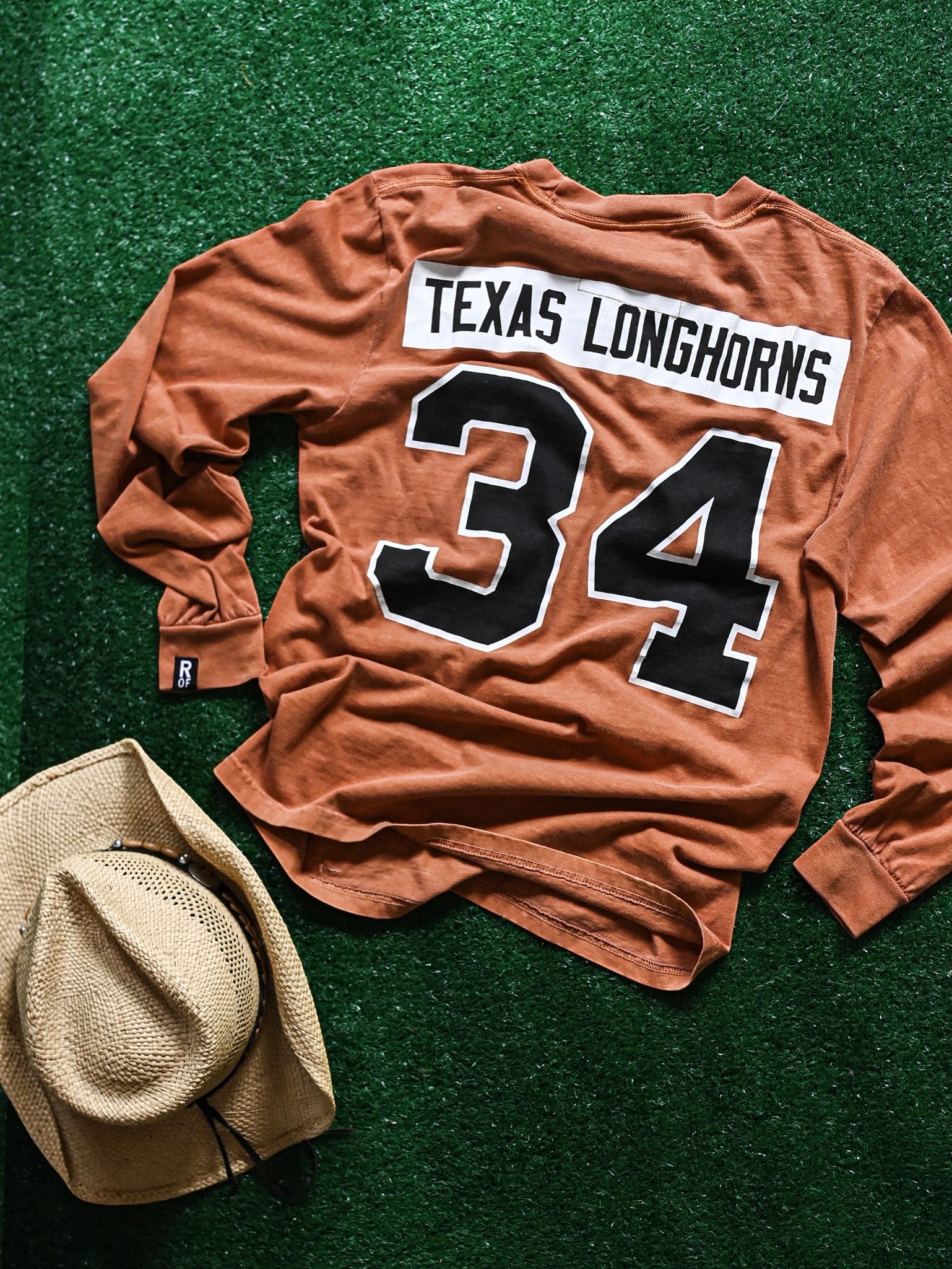 Roots of Fight Texas Longhorns Ricky Williams #34 Front and Back Long Sleeve Tee