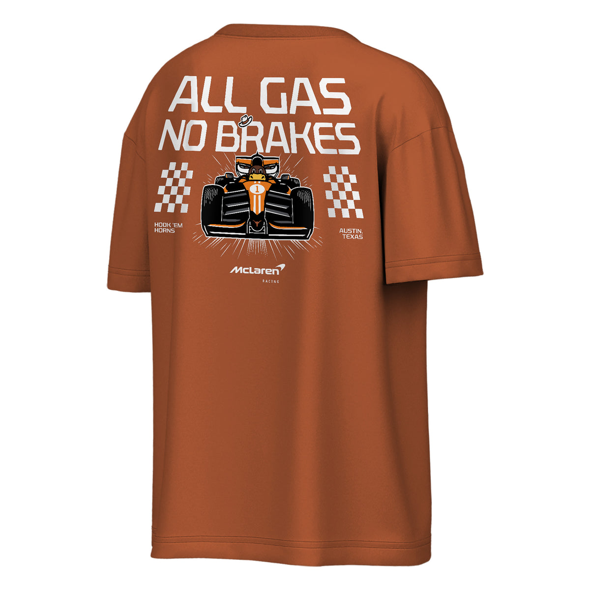 Texas Longhorns McLaren All Gas No Brakes Short Sleeve Tee