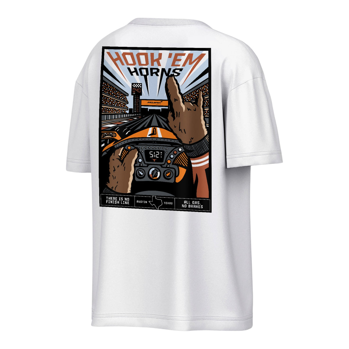 Texas Longhorns McLaren Behind the Wheel Short Sleeve Tee