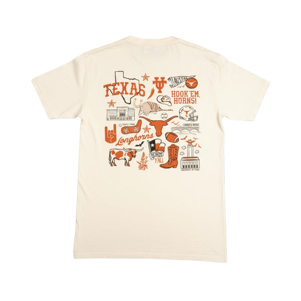 Texas Longhorns Full Back Icons ComfortWash Tee | University Co-op