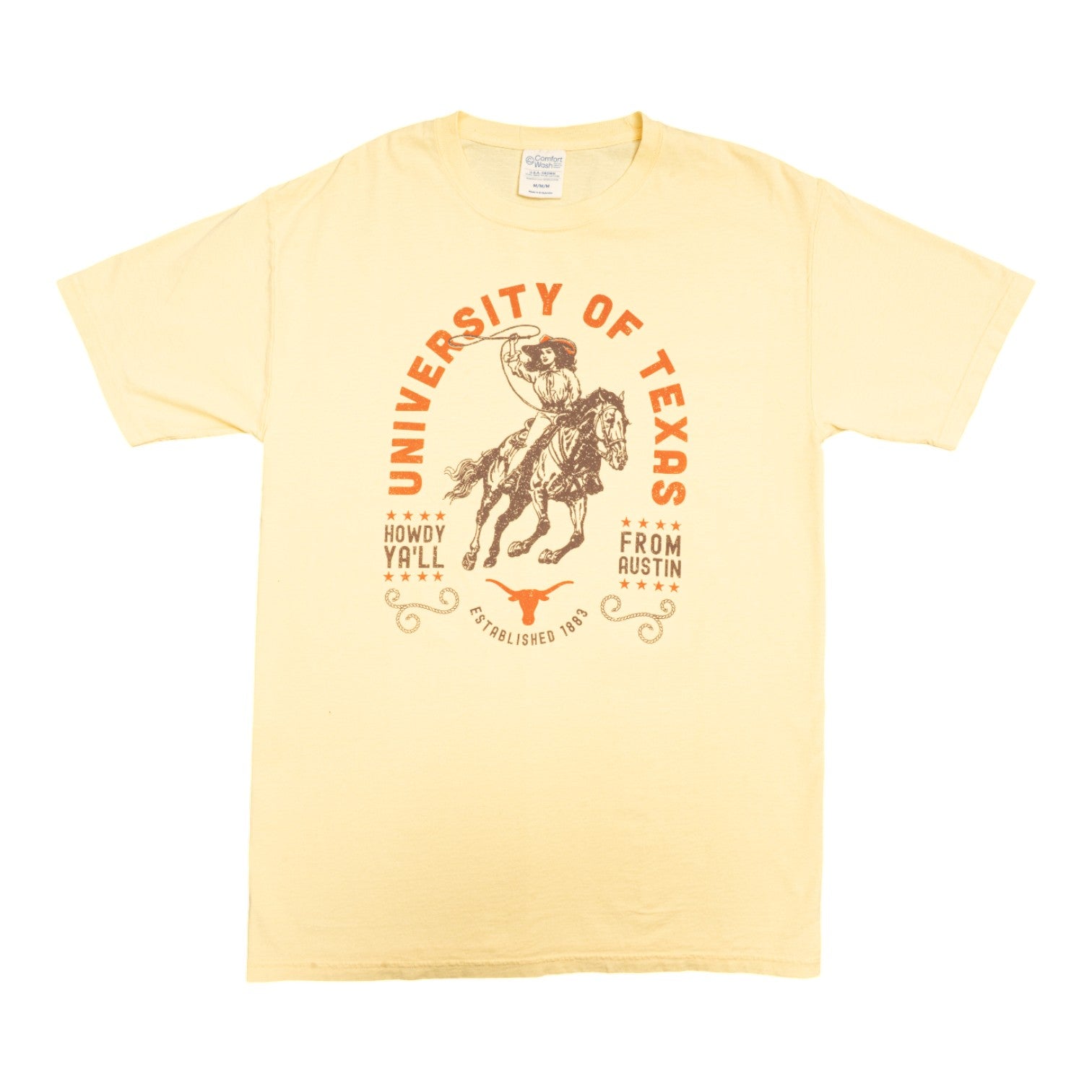 Texas Longhorns Howdy Cowgirl ComfortWash Tee