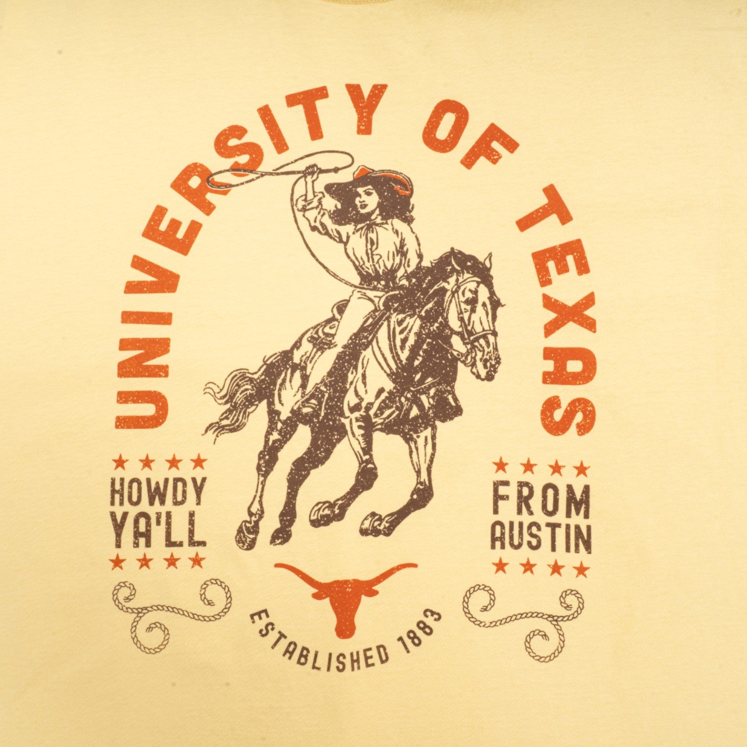 Texas Longhorns Howdy Cowgirl ComfortWash Tee