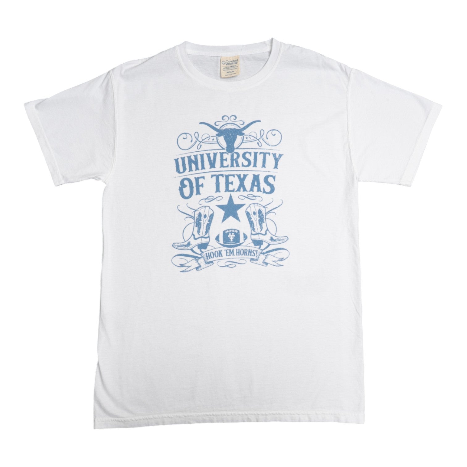 Texas Longhorns Ribbon Boots ComfortWash Tee