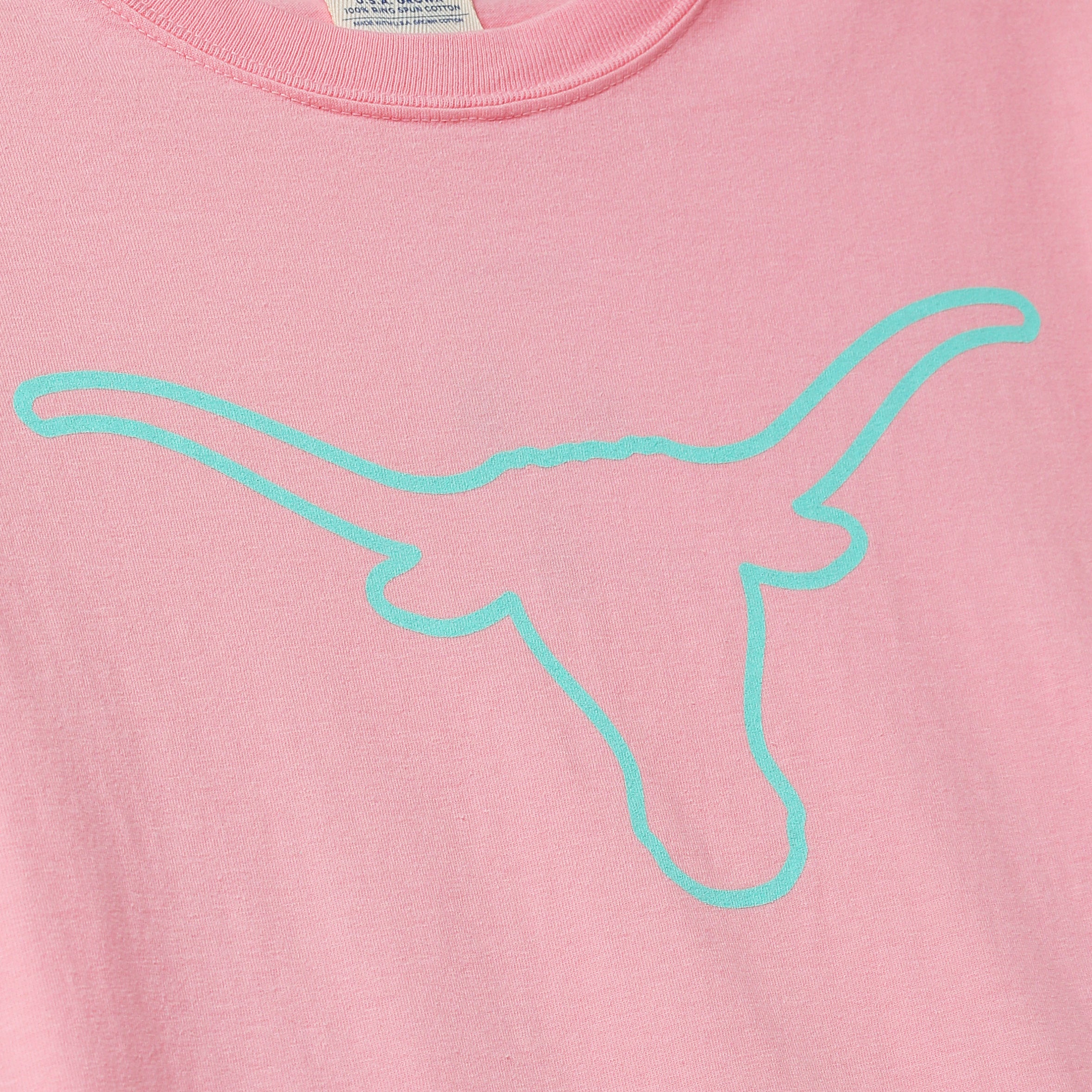 Texas Longhorns Bevo Silhouette Hot Color ComfortWash Tee
