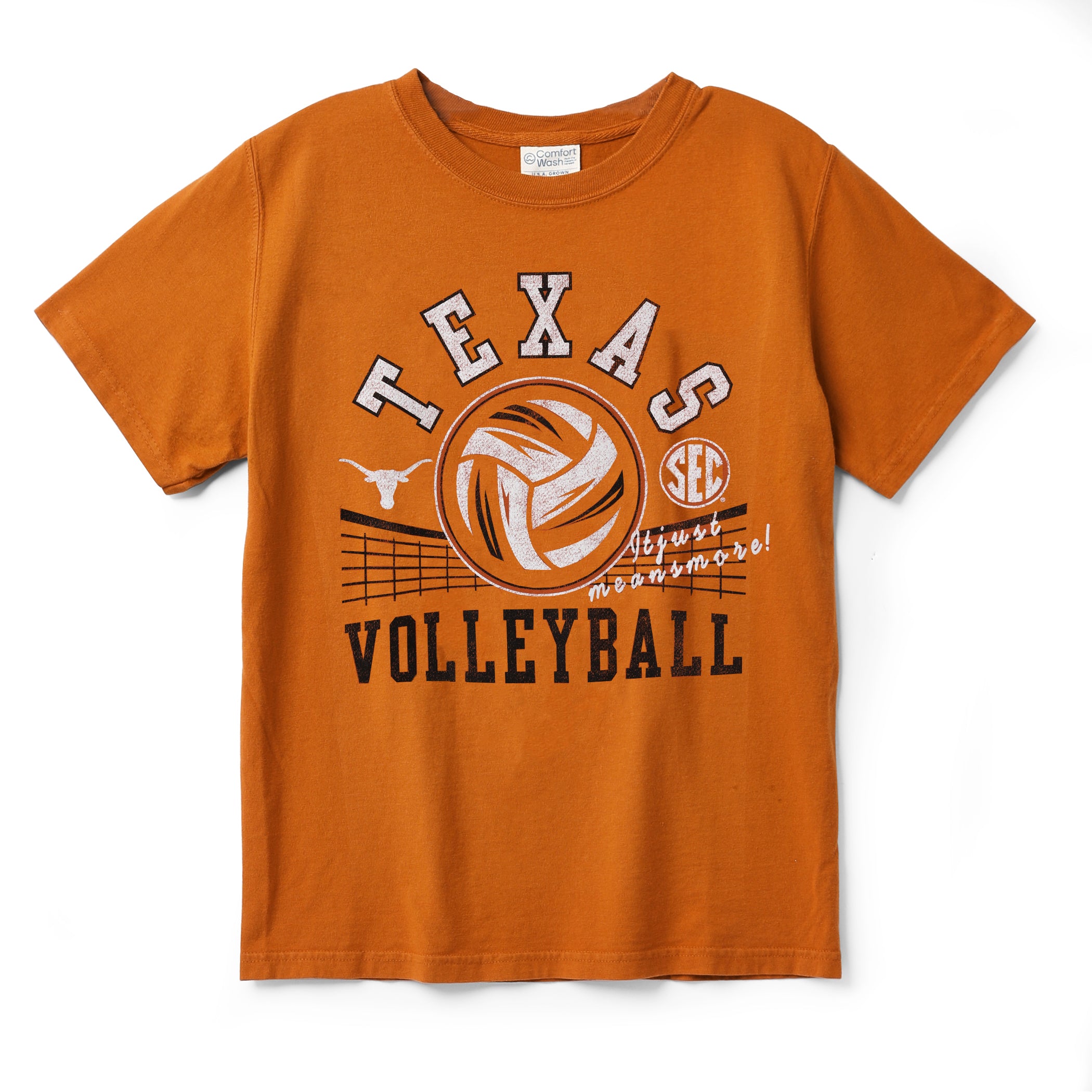 Texas Longhorns Volleyball in Net ComfortWash Tee