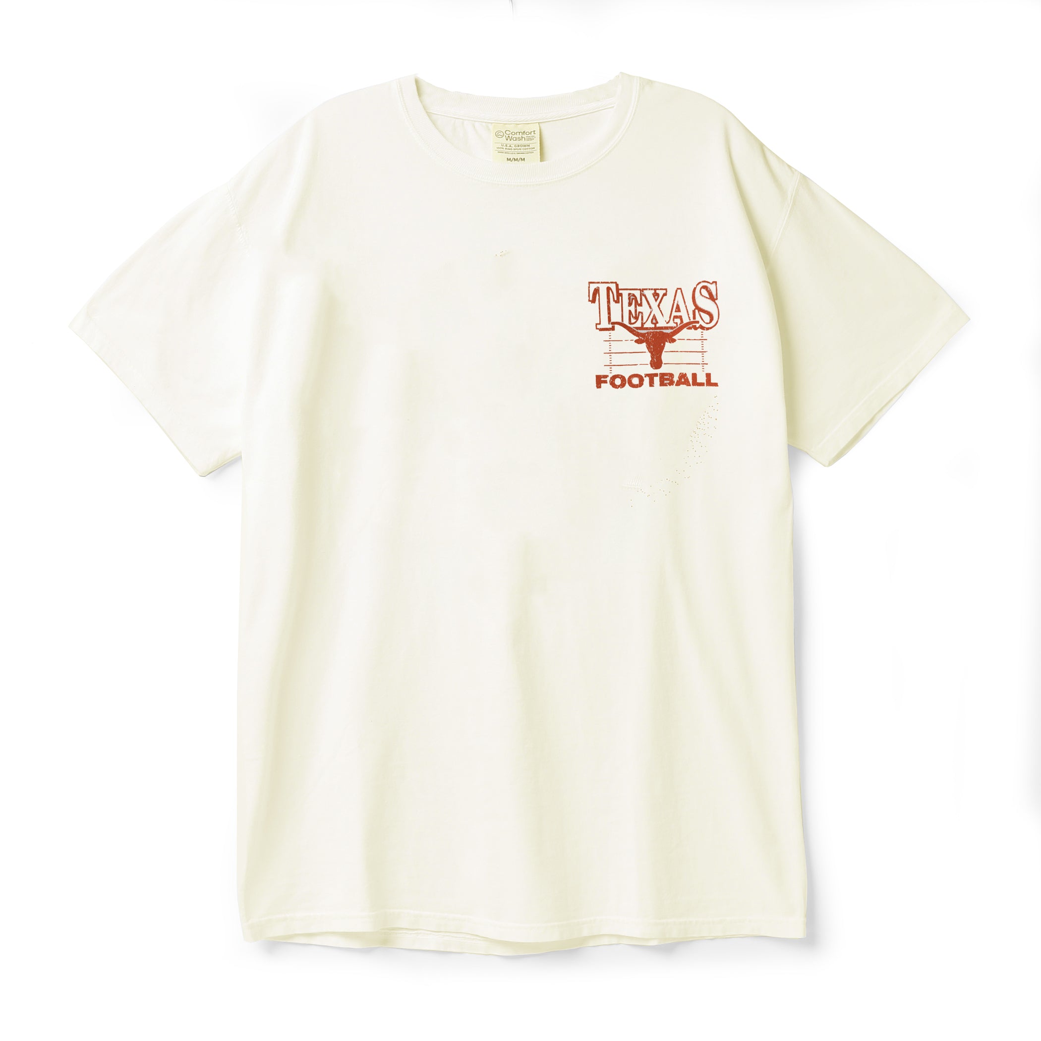 Texas Longhorns Football Yard Lines Front and Back ComfortWash Tee