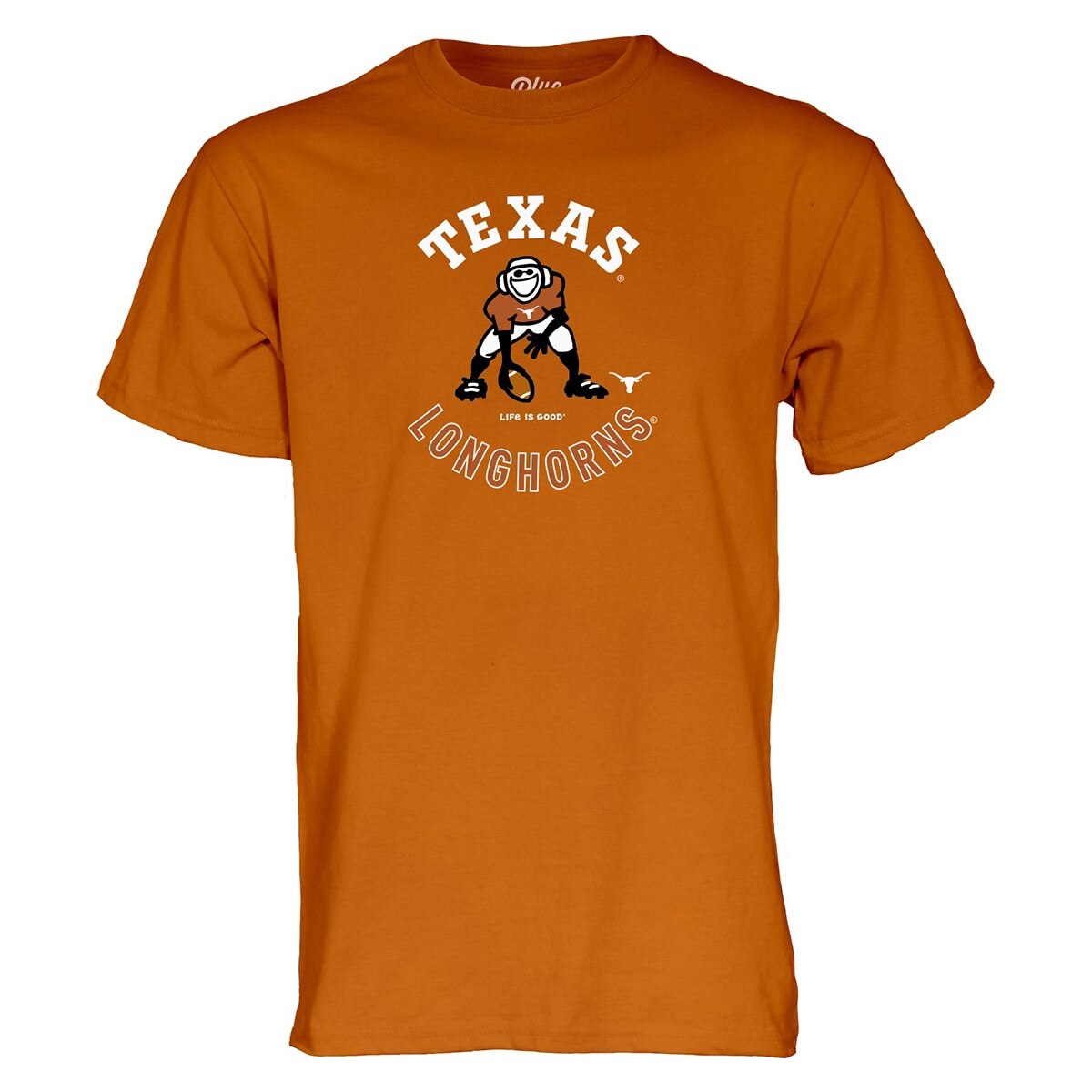 Life is Good Texas Longhorns Jake Football Hike 3 Tee