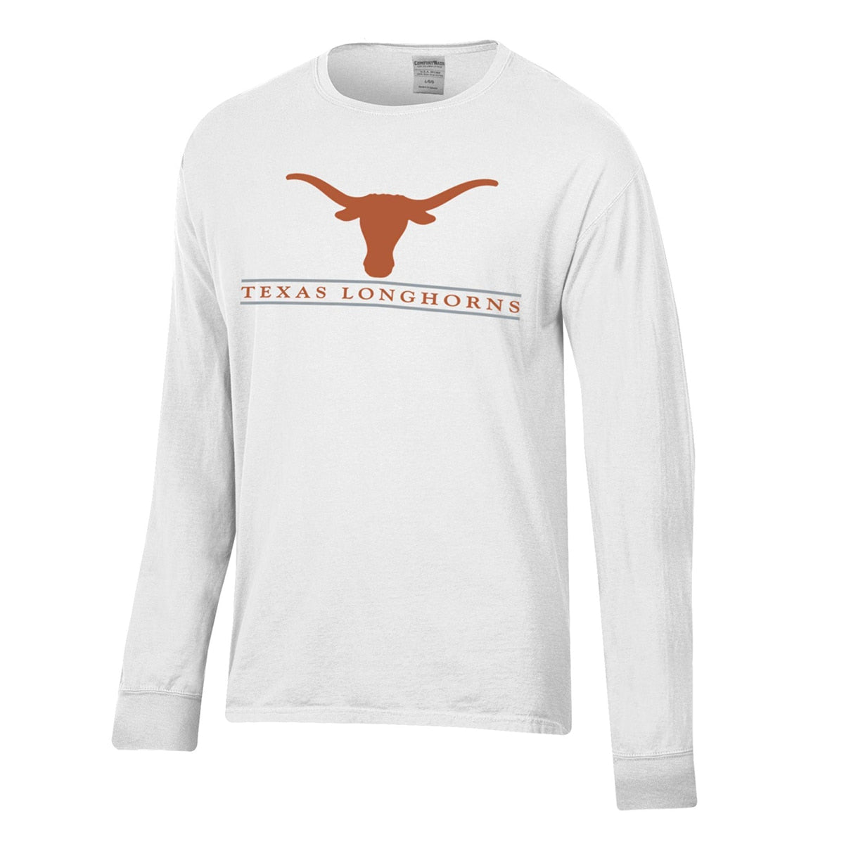 Texas Longhorns Tall Texas over Bars Long Sleeve ComfortWash Tee