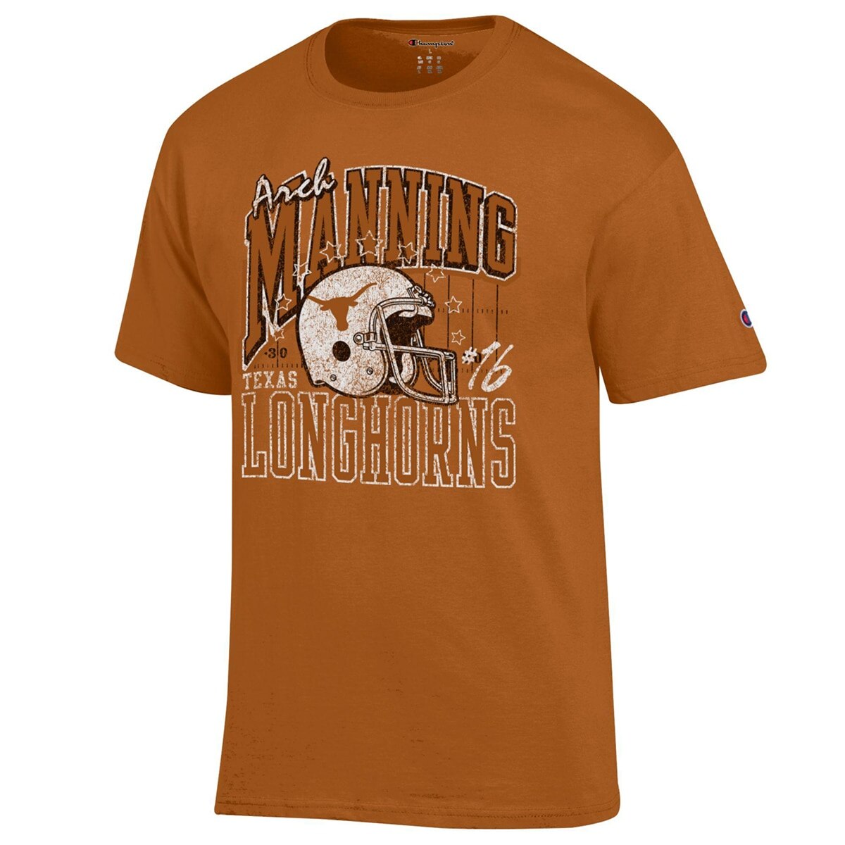 Arch Manning #16 NIL Texas Longhorns Helmet T-Shirt