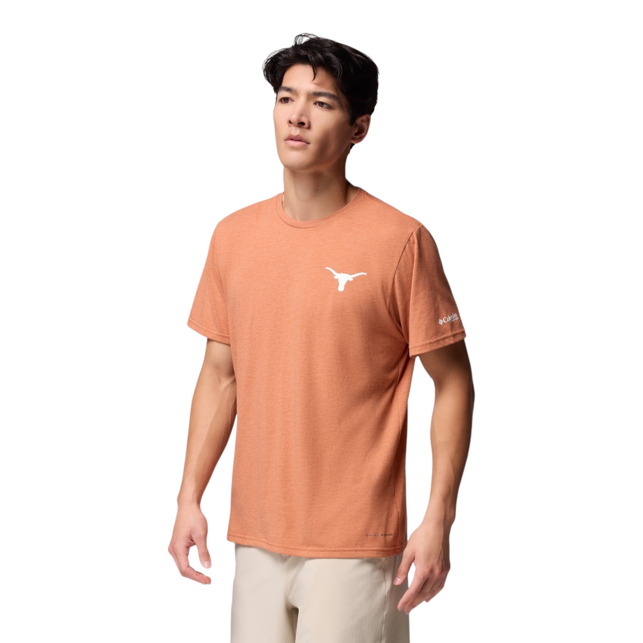 Columbia Texas Longhorns Heather Tee Burnt Orange